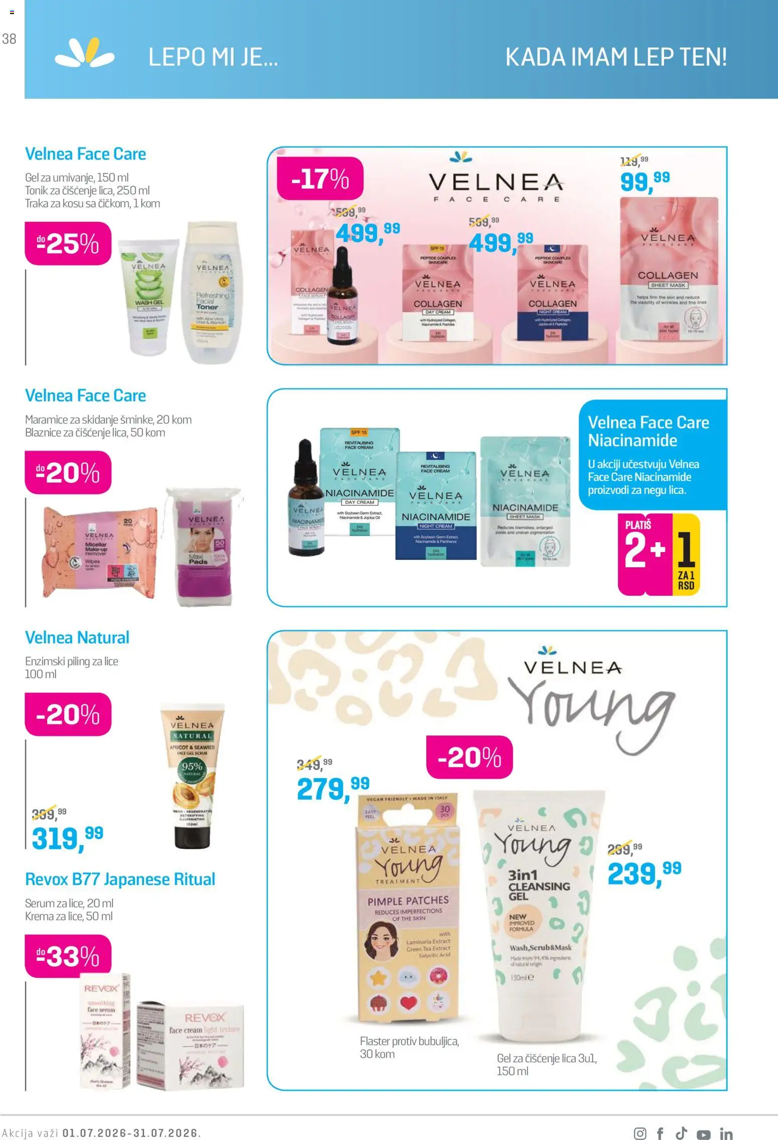 Lilly drogerie katalog - važi od 01.07.2026 | Strana: 38 | Proizvode: Krema, Piling, Toner, Tonik