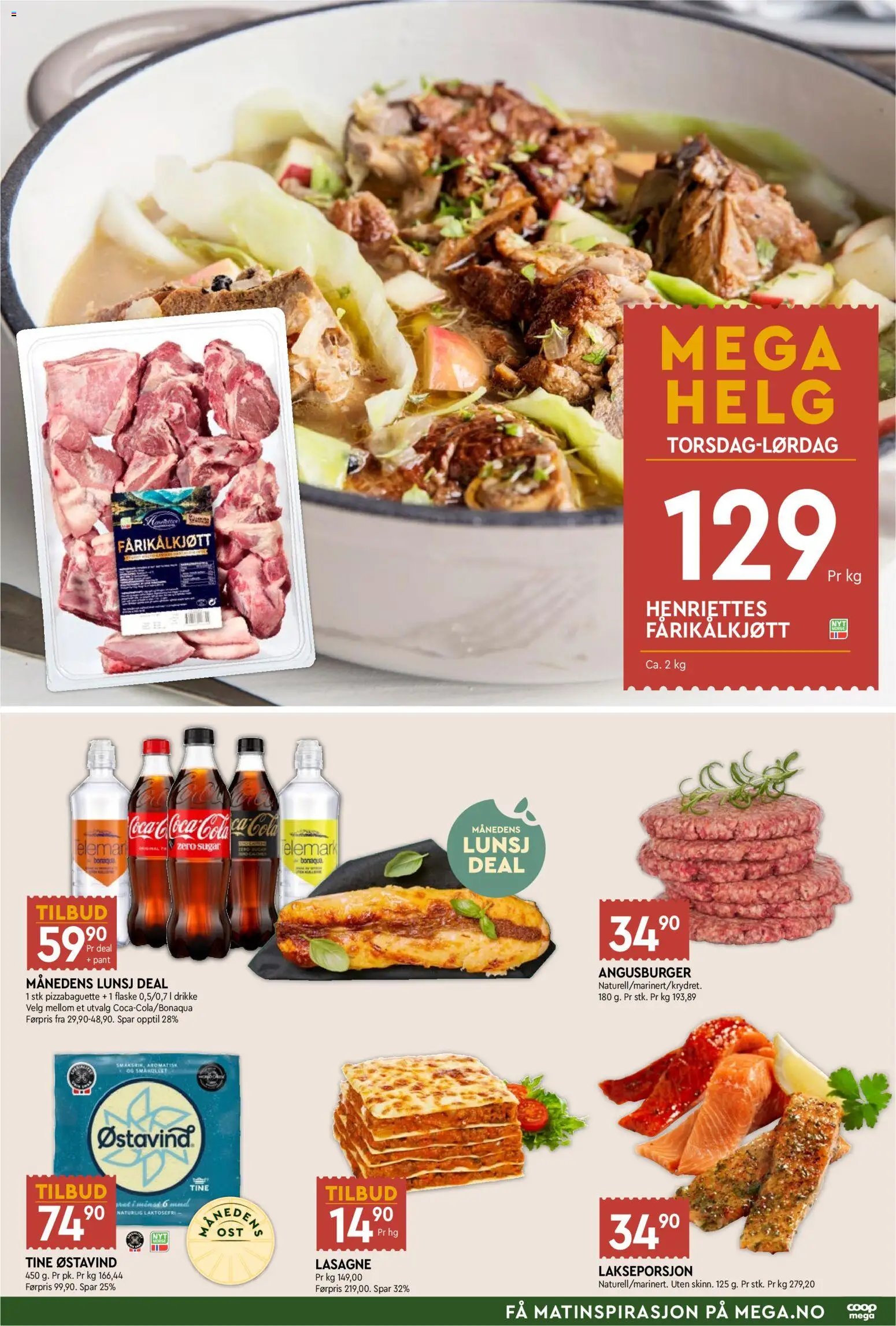 {H1} | Side: 5 | Produkter: Fårikålkjøtt, 1, Coca Cola, Cola