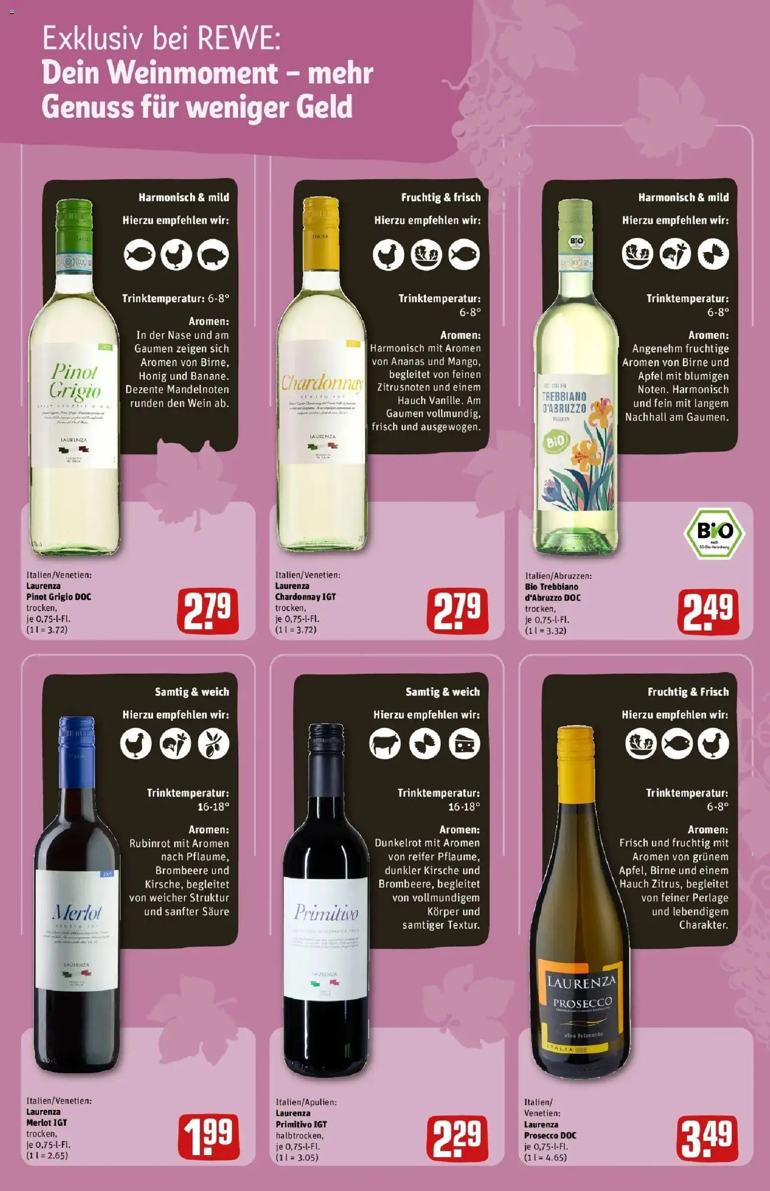 Rewe Prospekt Wallmerod – gültig ab 17.05.2026 | Seite: 23 | Produkte: Merlot, Äpfel, Prosecco, Wein