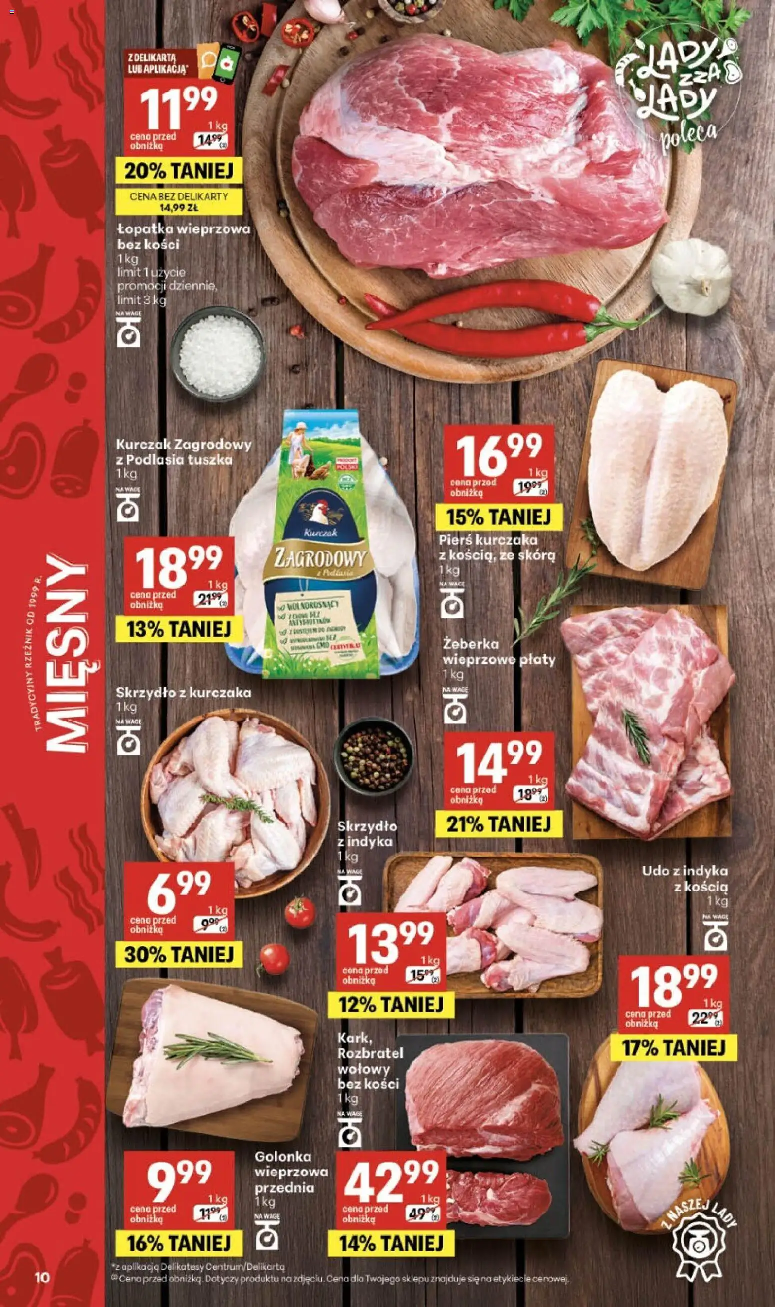 Delikatesy Centrum gazetka - Sklepy Własne od 01.10.2026 | Strona: 10 | Produkty: Golonka, Żeberka, Kurczak, Delikatesy
