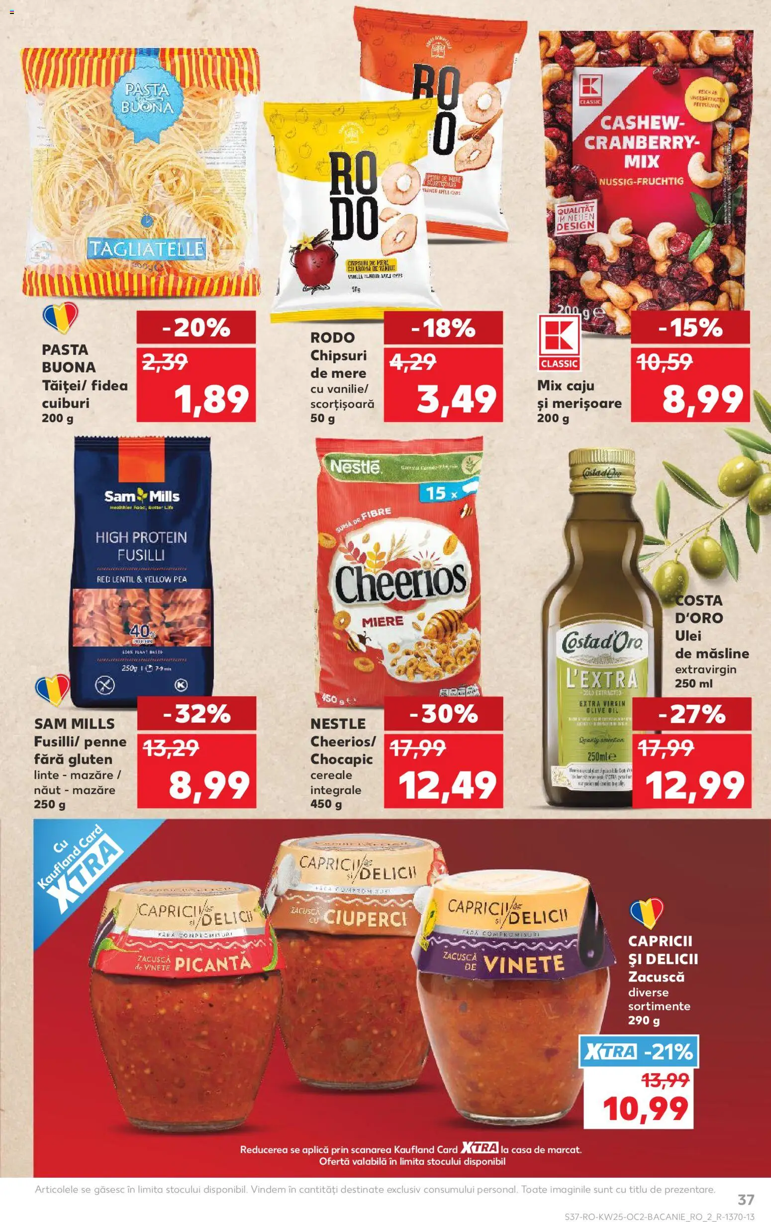 Noul catalog Kaufland – valabil de la 17.06.2026 | Pagină: 37 | Produse: Ciuperci, Chipsuri, Zacuscă, Çocuk sutyeni