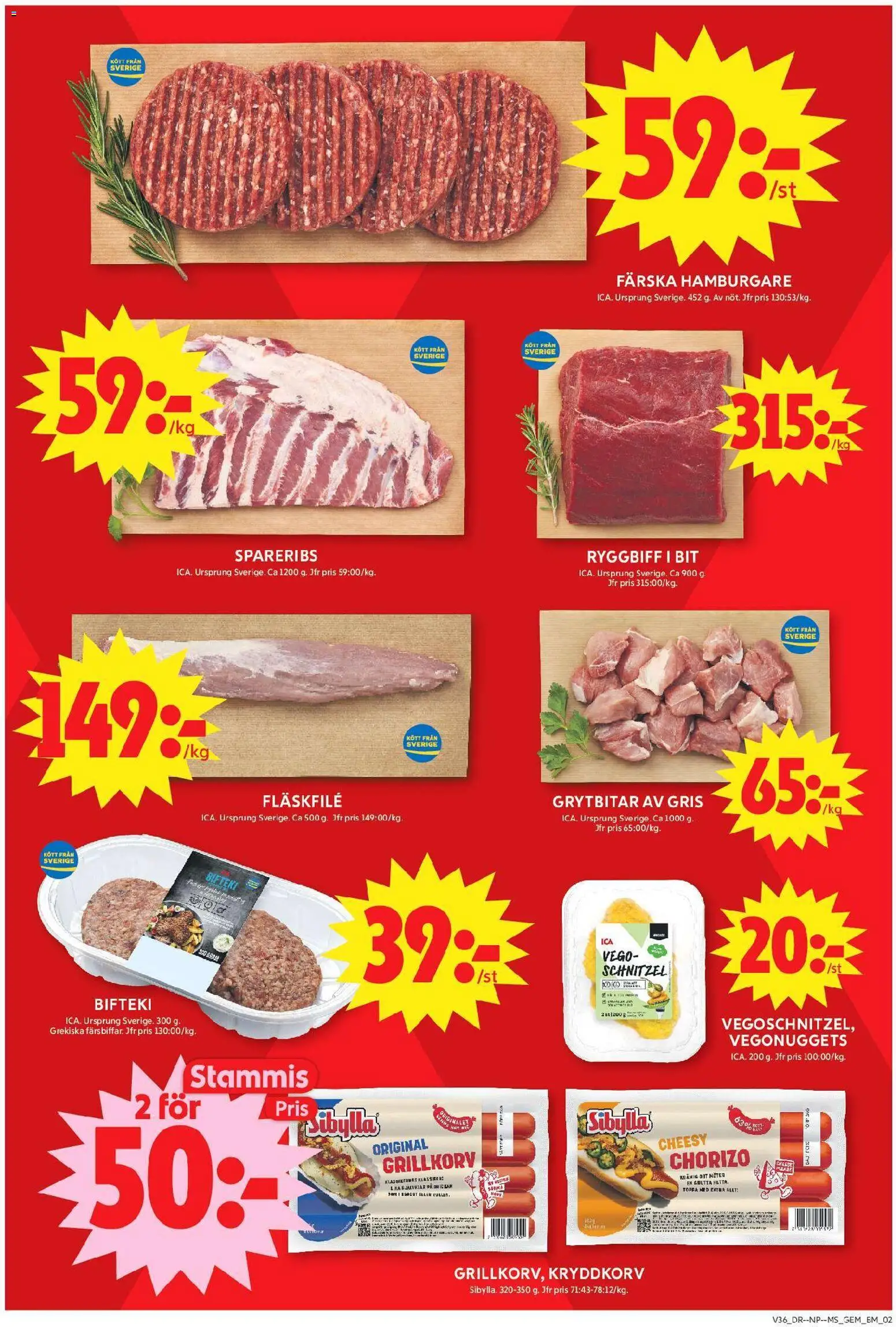 ICA Maxi reklamblad aktuell från 31/08/2026 | Sida: 2 | Produkter: Hamburgare, Grillkorv, Chorizo, Kött