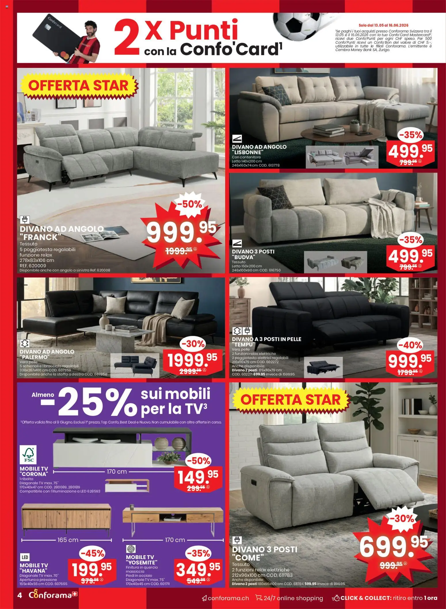 Conforama aktionen IT – gültig ab 03.06.2026 | Seite: 4 | Produkte: TV, Top