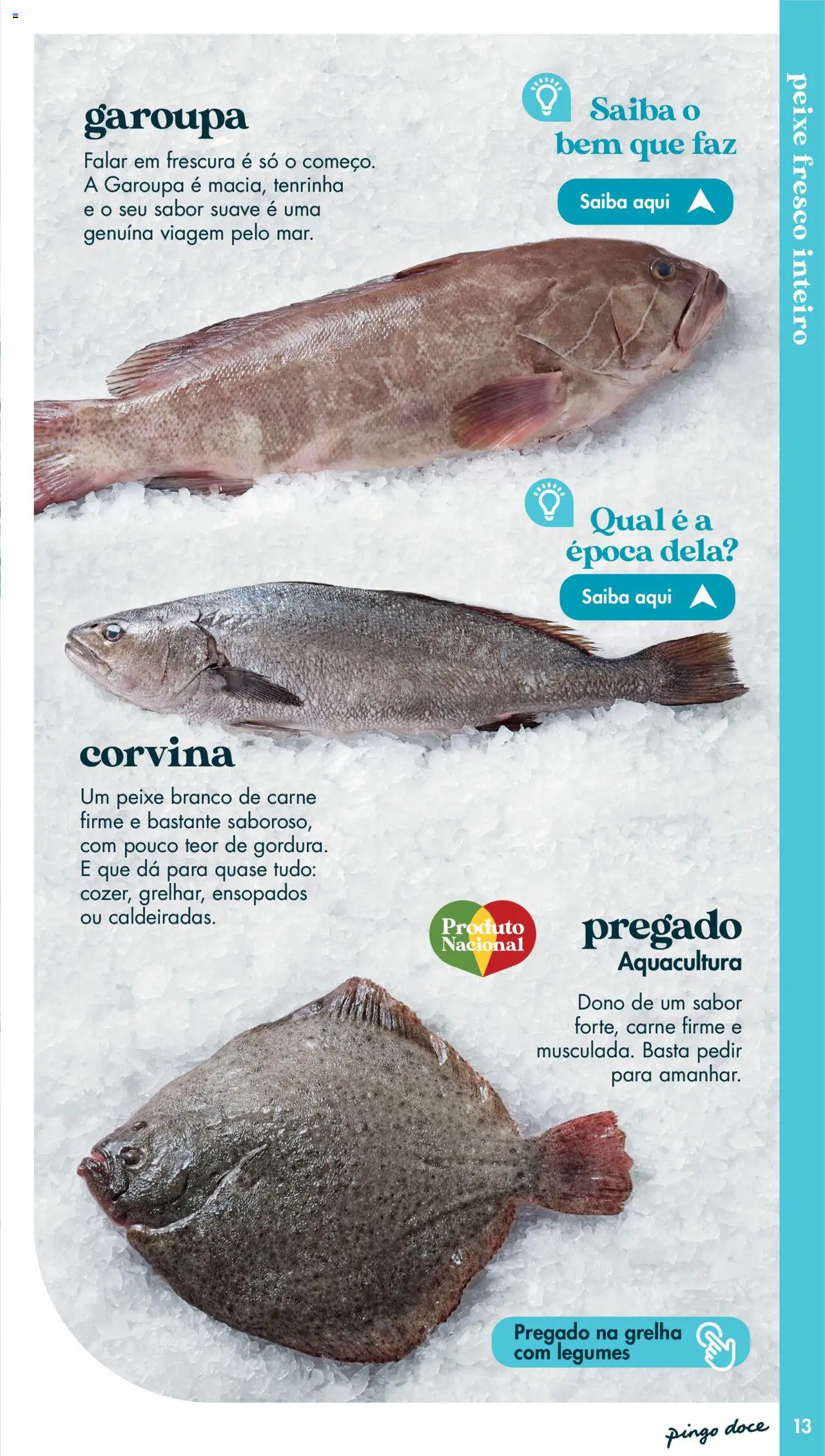 Pingo Doce - Catálogo Peixaria │ válido de 20/05/2025 | Página: 13 | Produtos: Legumes, Peixe, Carne