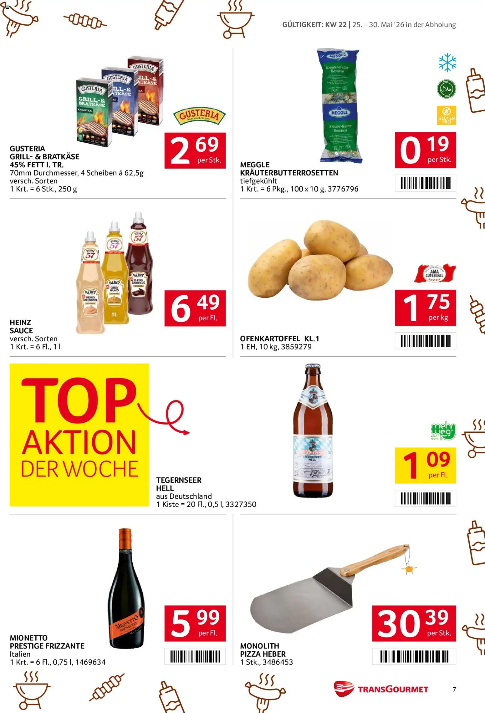 Transgourmet Flugblatt gültig ab 25.05.2026 | Seite: 7 | Produkte: Grill, Pizza