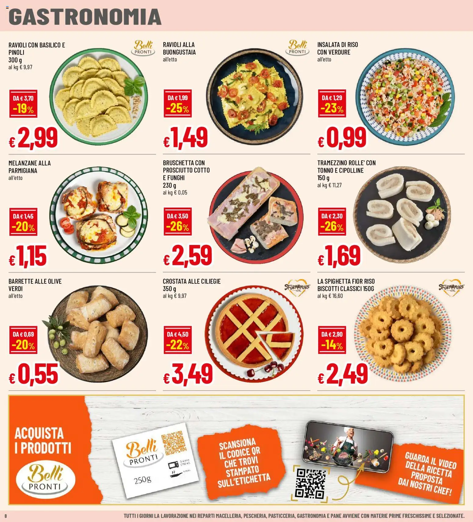 Volantino Famila del 18.06.2026 | Pagina: 8 | Prodotti: Prosciutto, Basilico, Tonno, Melanzane
