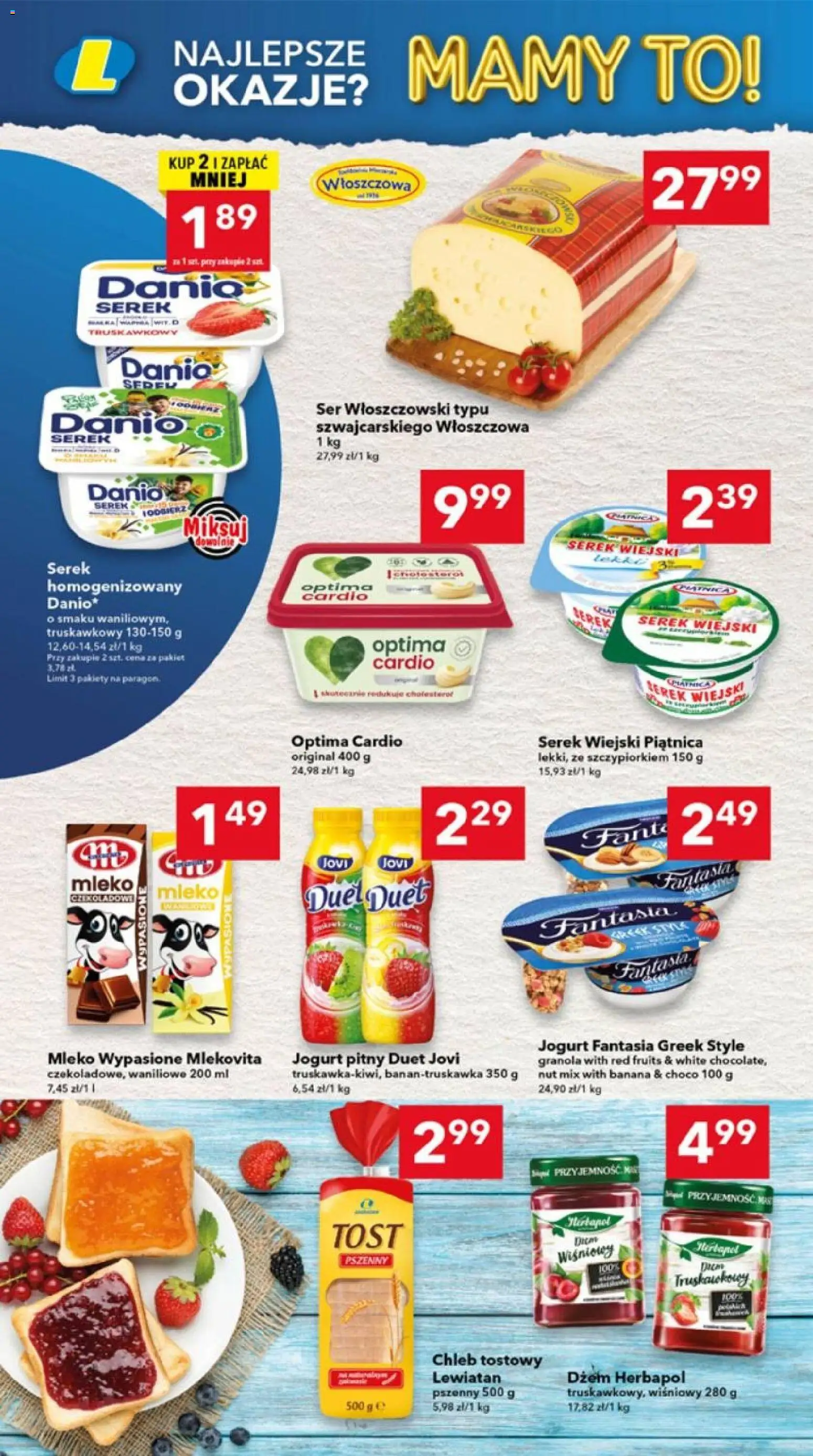 Lewiatan gazetka - Lublin od 24.09.2026 | Strona: 4 | Produkty: Serek, Optima cardio, Piątnica, Jogurt