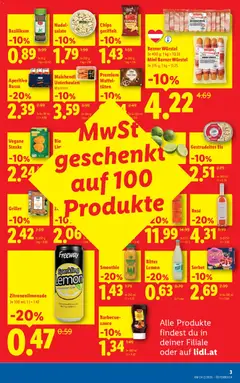 Lidl Flugblatt ab 11.06.2026 gültig | Seite: 3 | Produkte: Chips, Eis, Zitrone