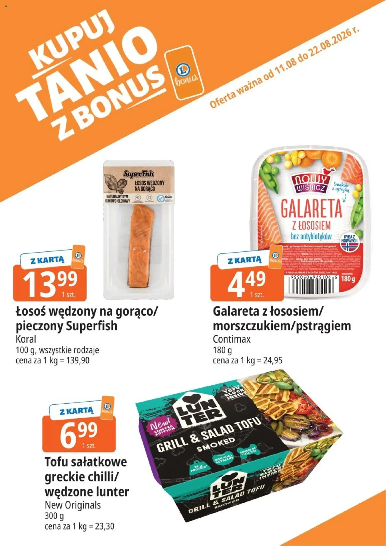 E.Leclerc gazetka - Kupuj Tanio Z Bonus od 11.08.2026 | Strona: 7 | Produkty: Cytryna, Grill, Łosoś, Tofu