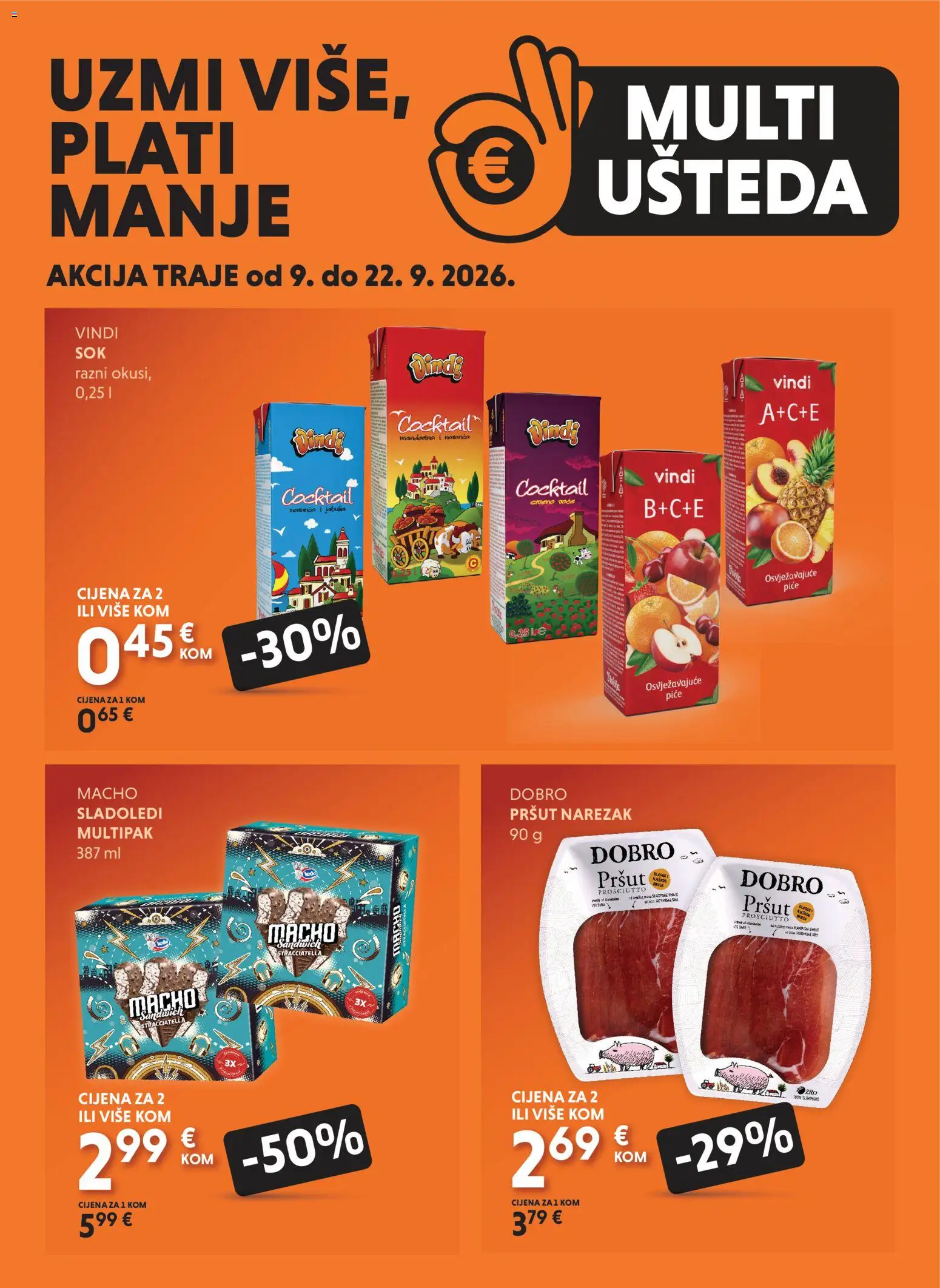 Studenac katalog | vrijedi od 09.09.2026 | Stranica: 1 | Proizvodi: Mandarina, Pršut, Narezak, Voće