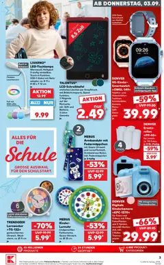 Náhled letáku Kaufland Německo leták - Back to school od 03.09.2026 | Strana: 3 | Produkty: Telefon, Kinder