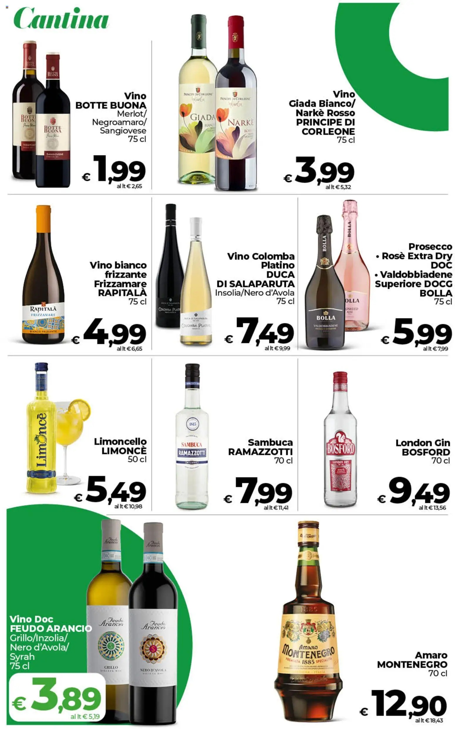 Volantino COOP del 09.06.2026 | Pagina: 17 | Prodotti: Prosecco, Vino, Limoncello, Amaro
