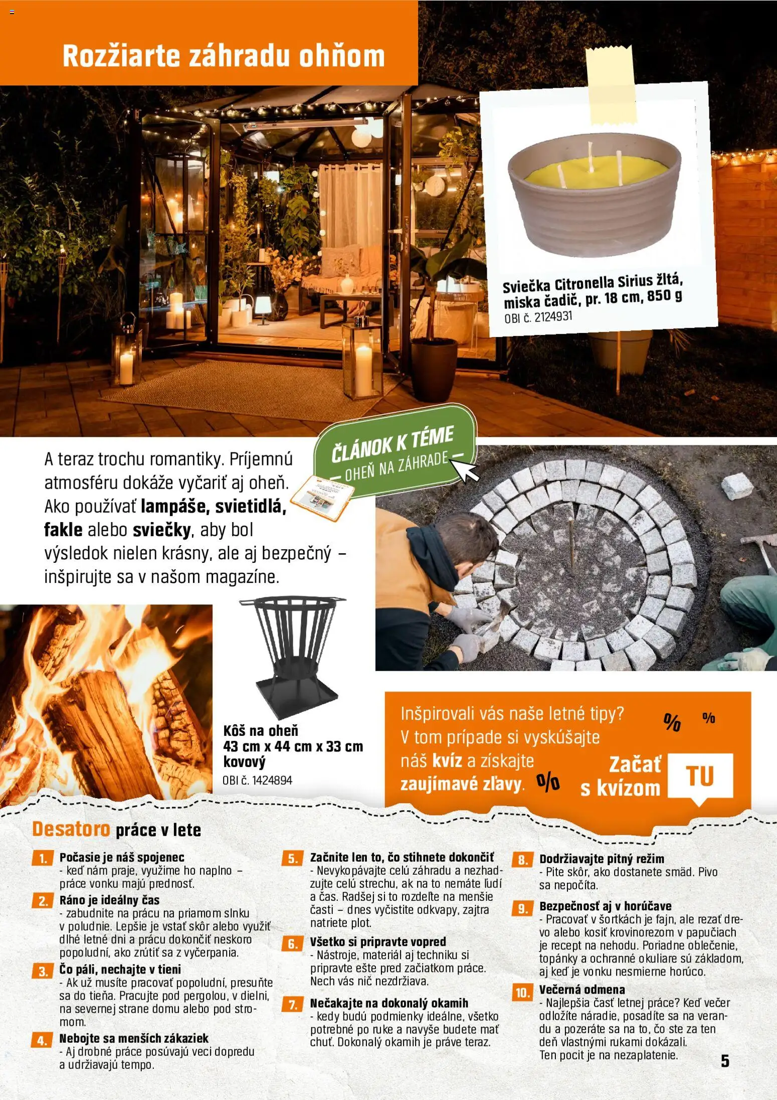 Nové OBI akcie – leták je platný od 16.07.2026 | Strana: 5 | Produkty: Pivo, Kôš, Topánky