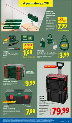 Pré-visualização QBRICK Caixa de Ferramentas com Rodas, Sistema modular 3 em 1: módulos totalmente amovíveis e combináveis Máxima resistência Equipada com rodas grandes e pega telescópica válido de 03/08/2026 | Página: 11 | Produtos: Agua, Cabo, Ferramentas, Organizador