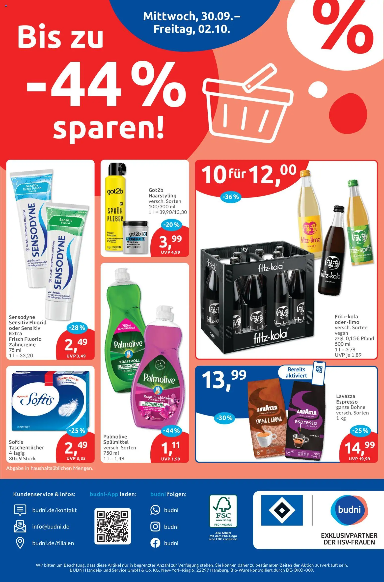 Budni Prospekt – gültig ab 28.09.2026 | Seite: 8 | Produkte: Lavazza, Taschentücher, Orchidee, Zitrone