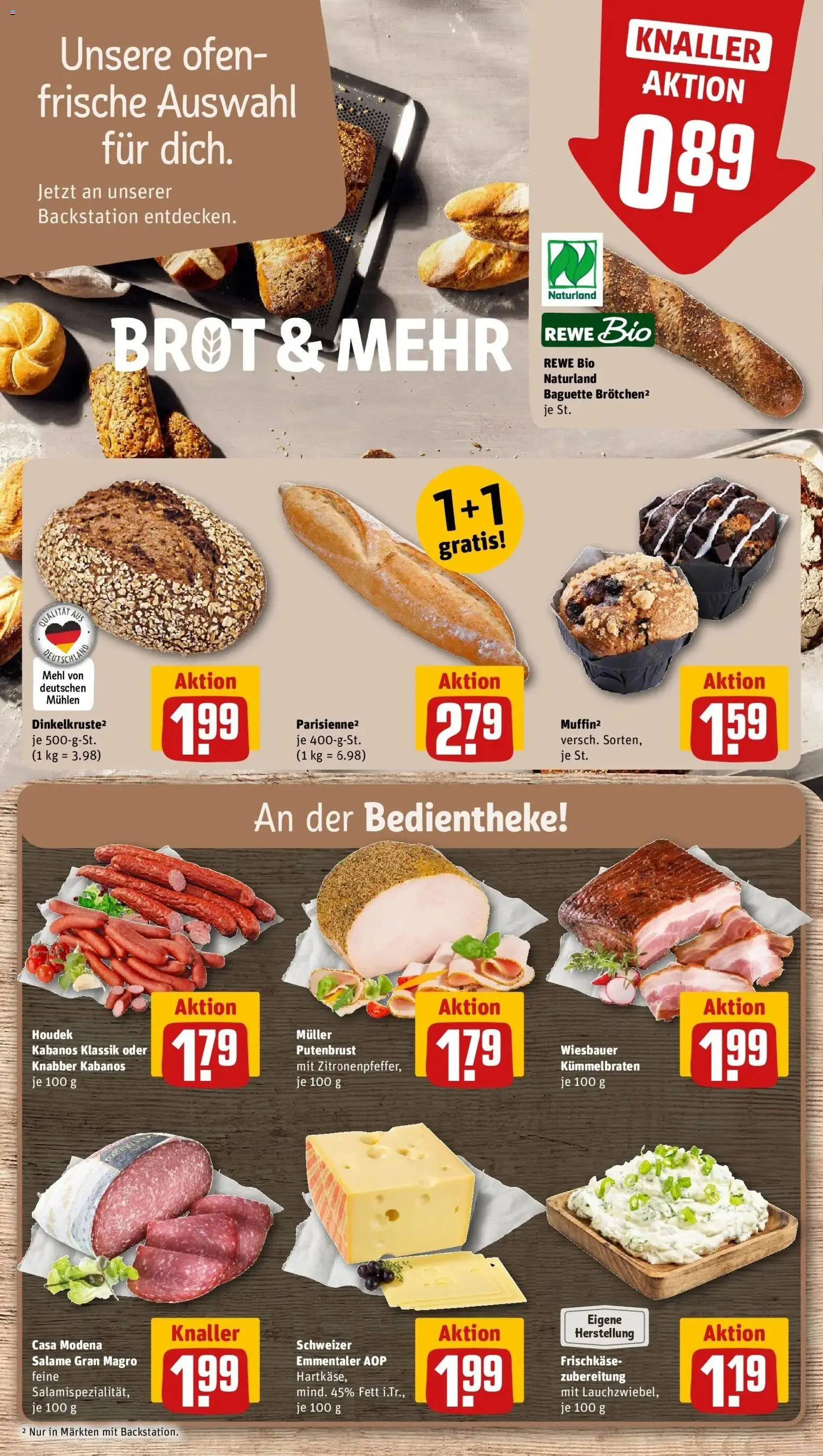 REWE Prospekt ab 21.09.2026 zum Blättern » Angebote | Seite: 17 | Produkte: Ofen, Baguette, Brot, Frischkase