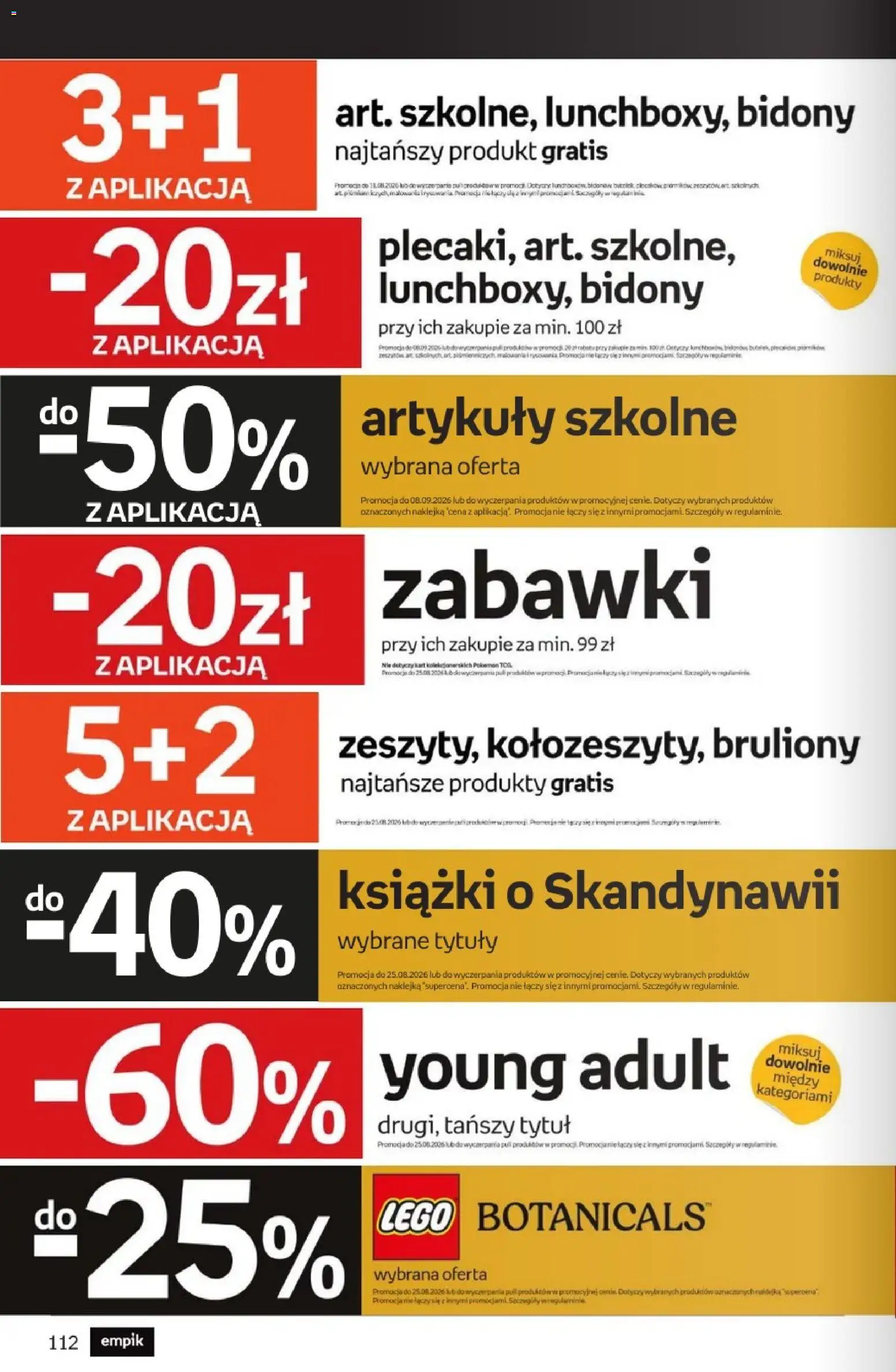 Empik promocje od 12.08.2026 | Strona: 112 | Produkty: Zabawki, Lego, Książki, Artykuły szkolne