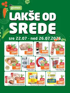 Gomex katalog Lakše od srede - pregled Gomex kataloga - važi od 22.07.2026