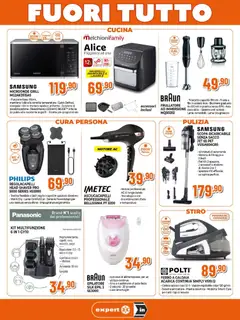 Anteprima del volantino Ipercoop volantino Expert valido a partire dal 30/07/2026 | Pagina: 4 | Prodotti: Microonde, Tritatutto, Asciugacapelli, Samsung