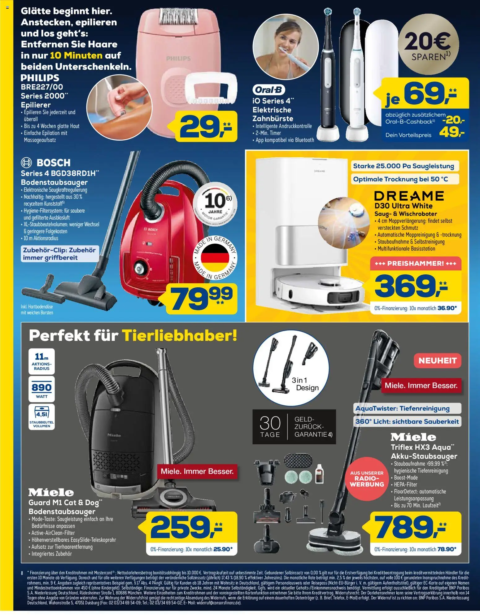 Euronics Prospekt – gültig ab 30.05.2026 | Seite: 8 | Produkte: Miele, Bosch, Philips, Epilierer