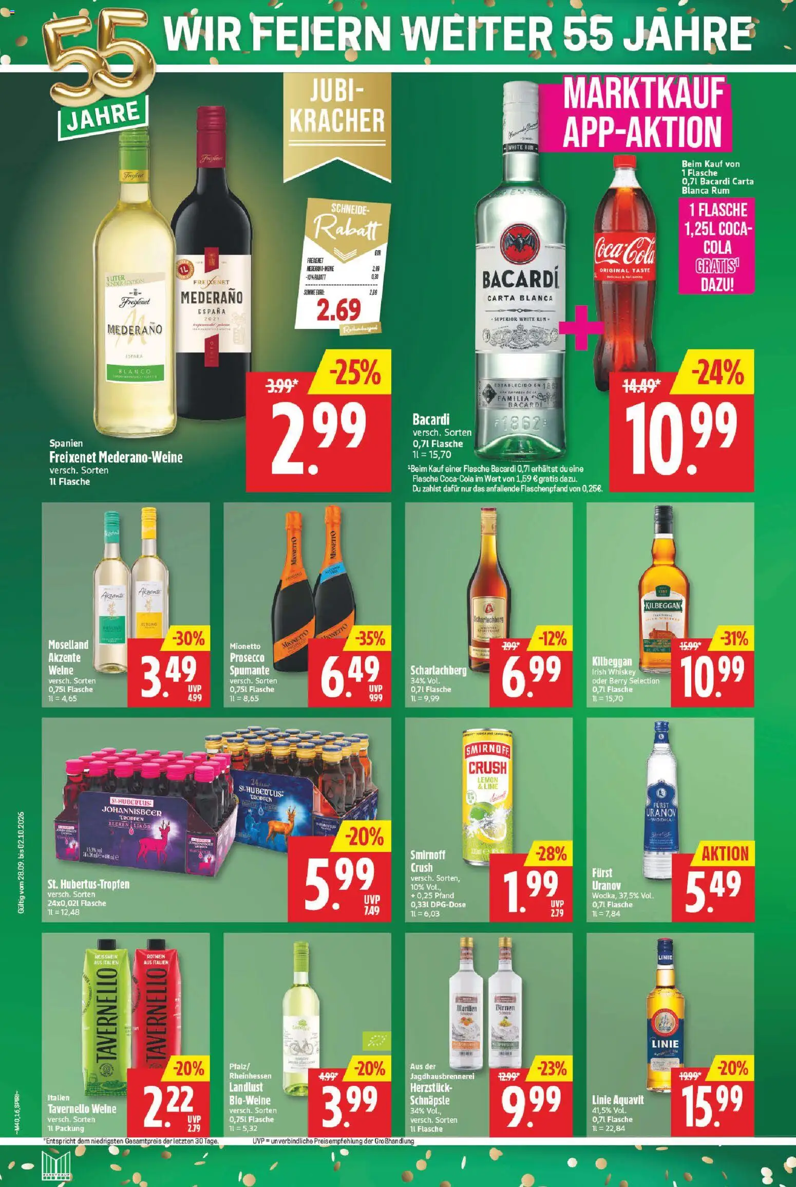 Marktkauf Prospekt – gültig ab 28.09.2026 | Seite: 16 | Produkte: Coca cola, Cola, Freixenet, Wodka