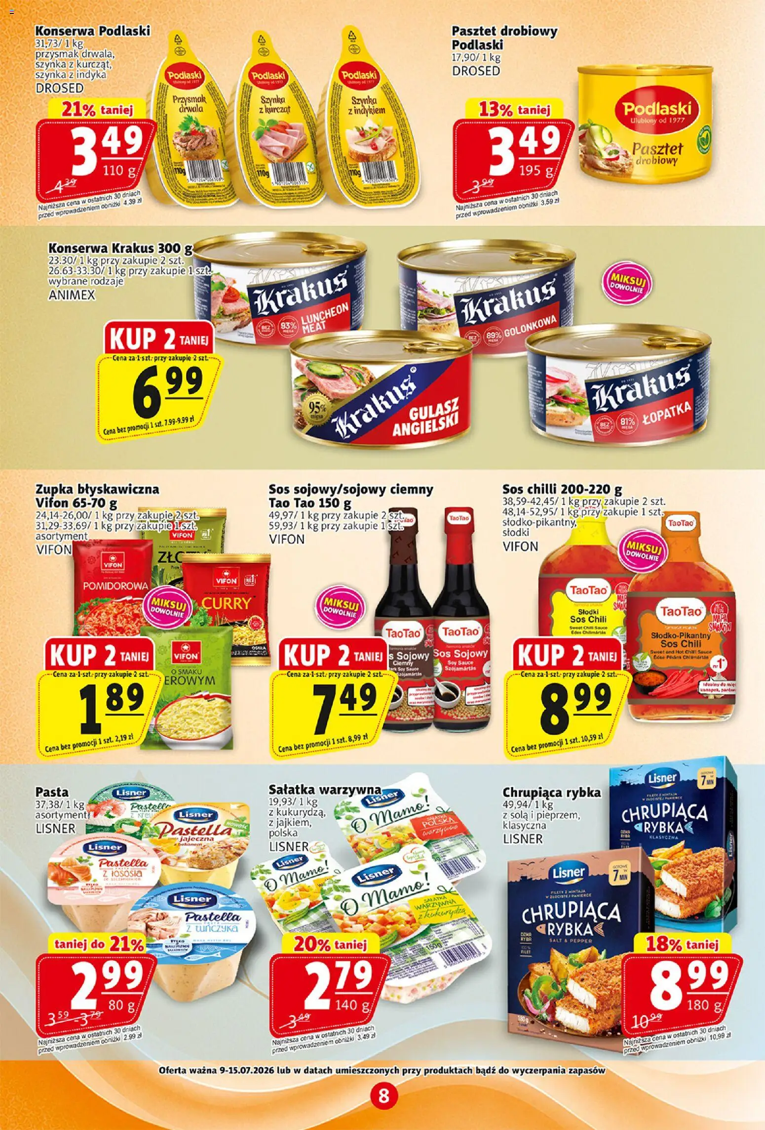 Prim Market gazetka od 09.07.2026 | Strona: 8 | Produkty: Chili, Curry, Vifon, Sos