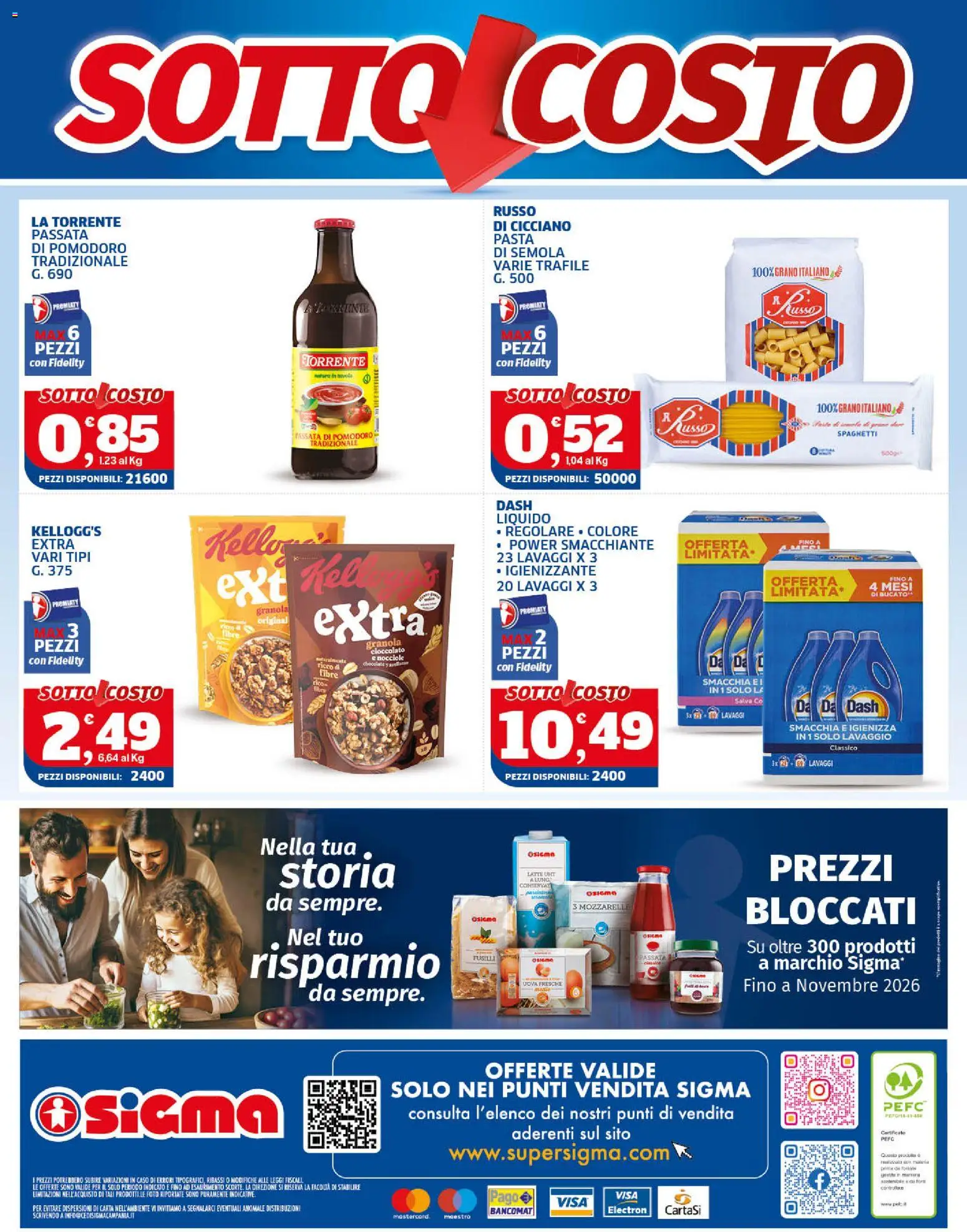 Volantino SIGMA del 13/10/2026 | Pagina: 20 | Prodotti: Pomodoro, Passata di pomodoro, Semola, Spaghetti