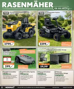 Norma Bestellmagazin Juli 2026 ab 01.07.2026 gültig | Seite: 8 | Produkte: Kabel, Top, Roboter, Rasenmäher