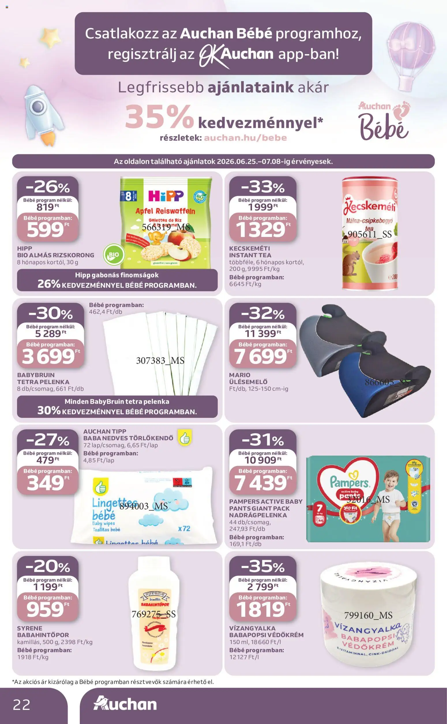 Auchan akciós ujság - amely érvényes a következő dátumtól: 2026.06.25. | Oldal: 22