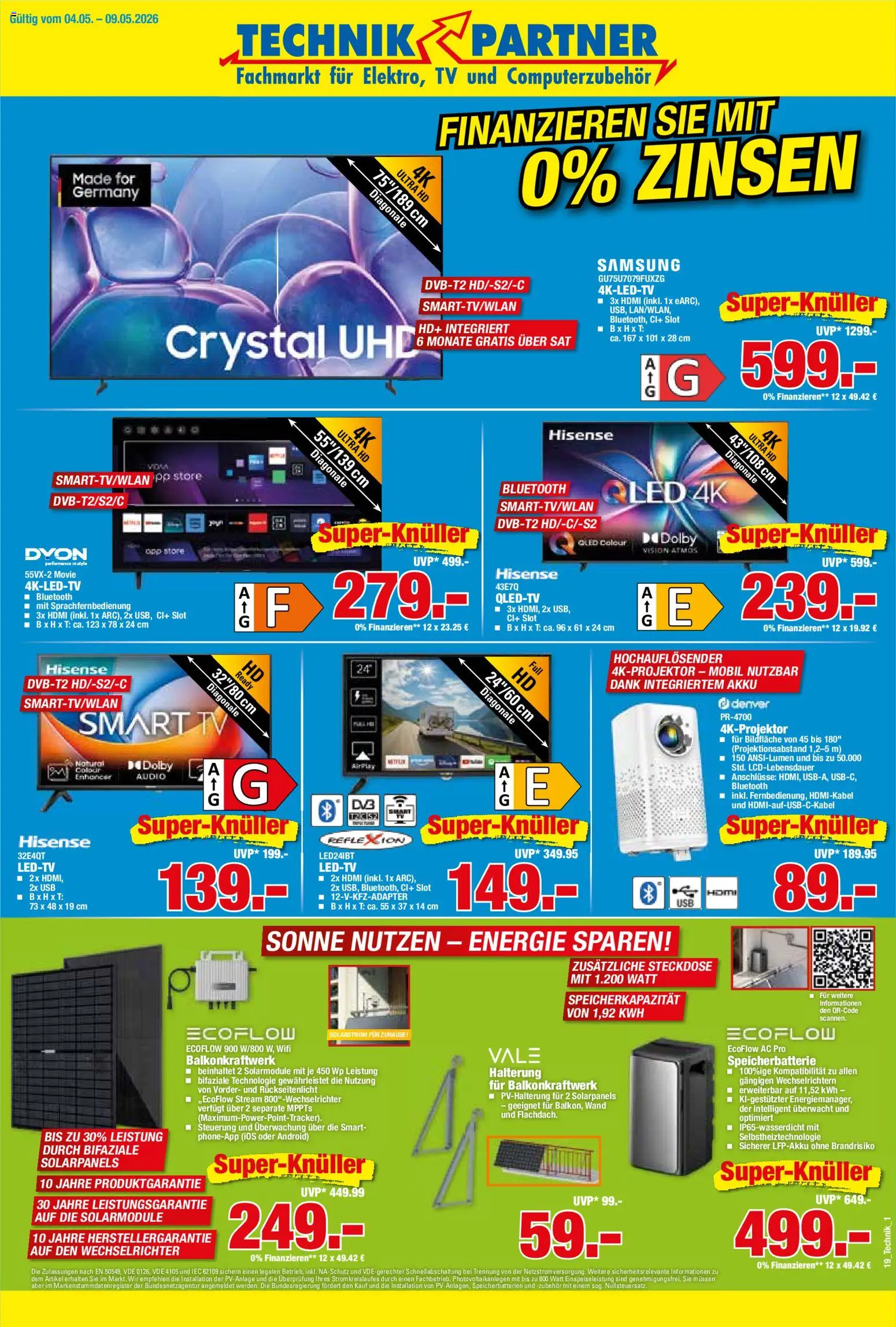 HERKULES Technik Partner – gültig ab 04.05.2026 | Seite: 1 | Produkte: Hisense, Smart TV, TV, Audio