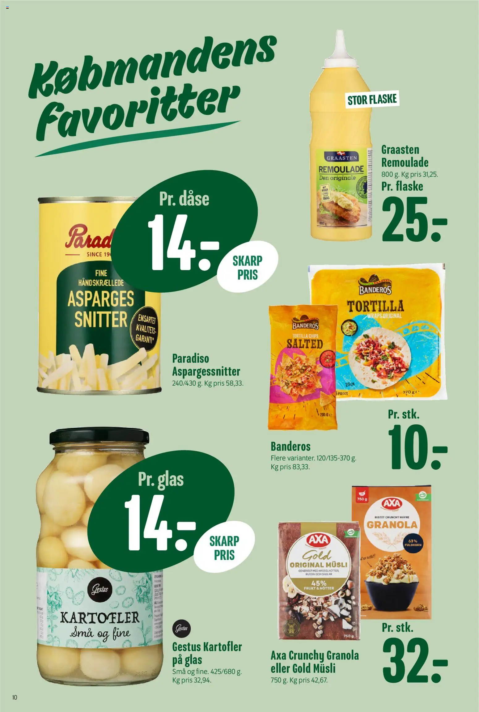 Min Købmand tilbudsavis – gyldig fra 30/10/2026 | Side: 10 | Produkter: Kartofler, Müsli, Asparges, Aspargessnitter