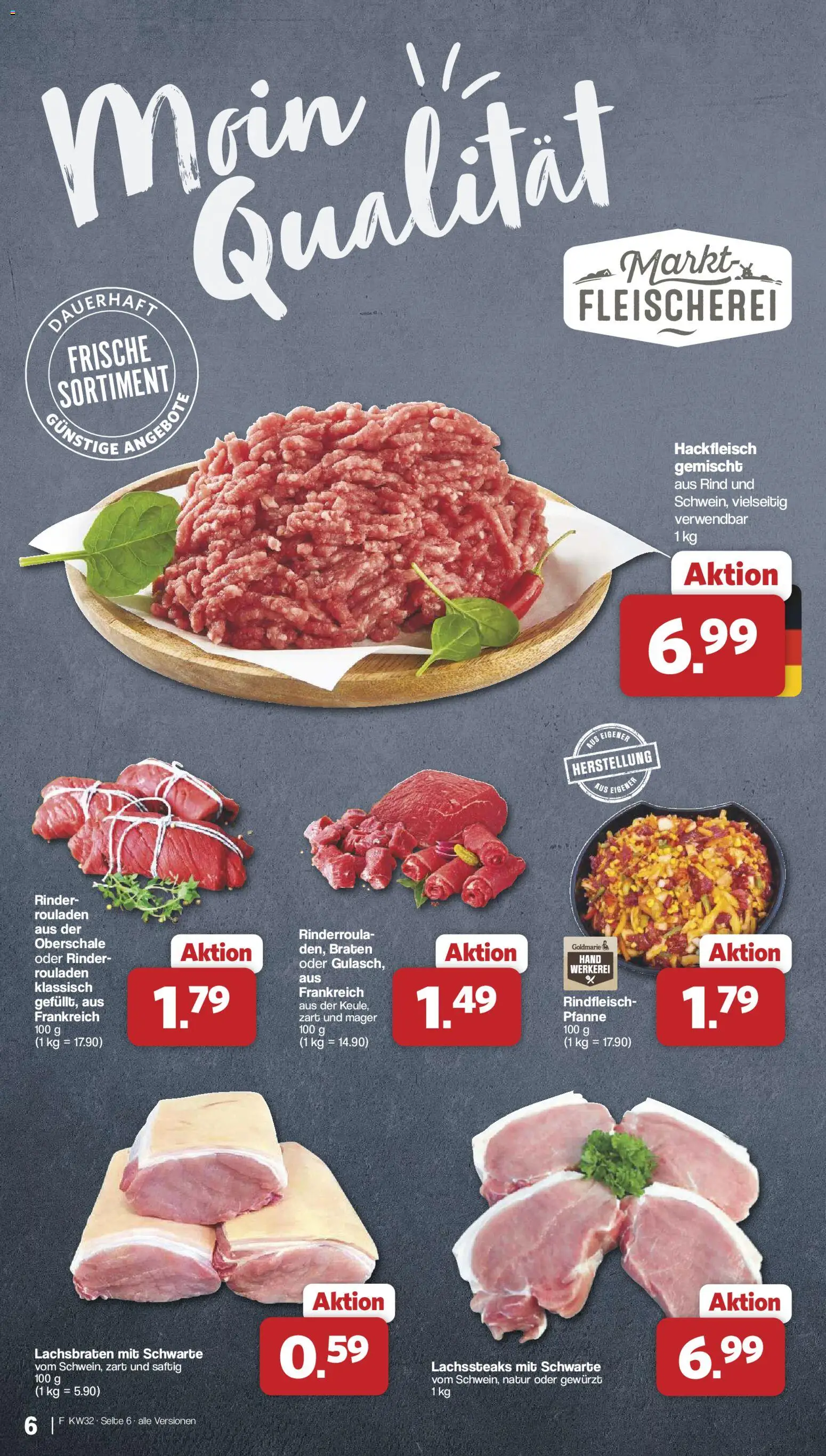 Famila Nordwest Prospekt – gültig ab 03.08.2026 | Seite: 6 | Produkte: Rindfleisch, Hackfleisch