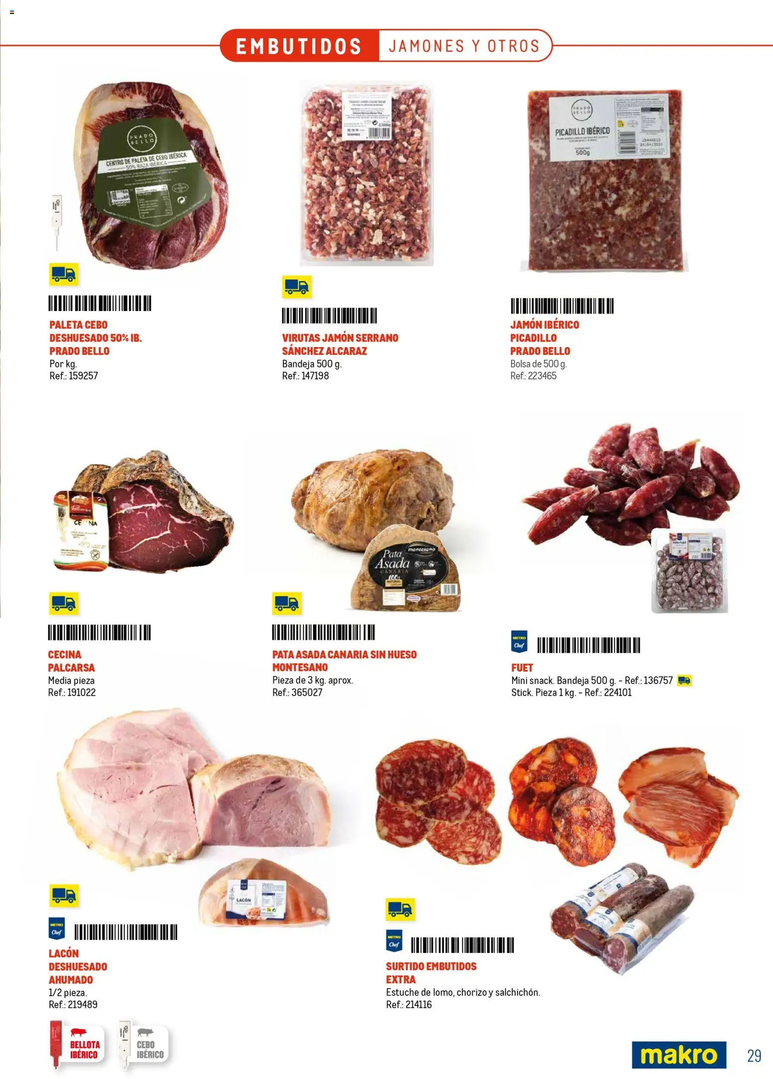 Makro Especial Catering Canarias │ válido desde el 16.03.2026 | Página: 29 | Productos: Jamón, Νυχτικό, Bolsa, Bandeja