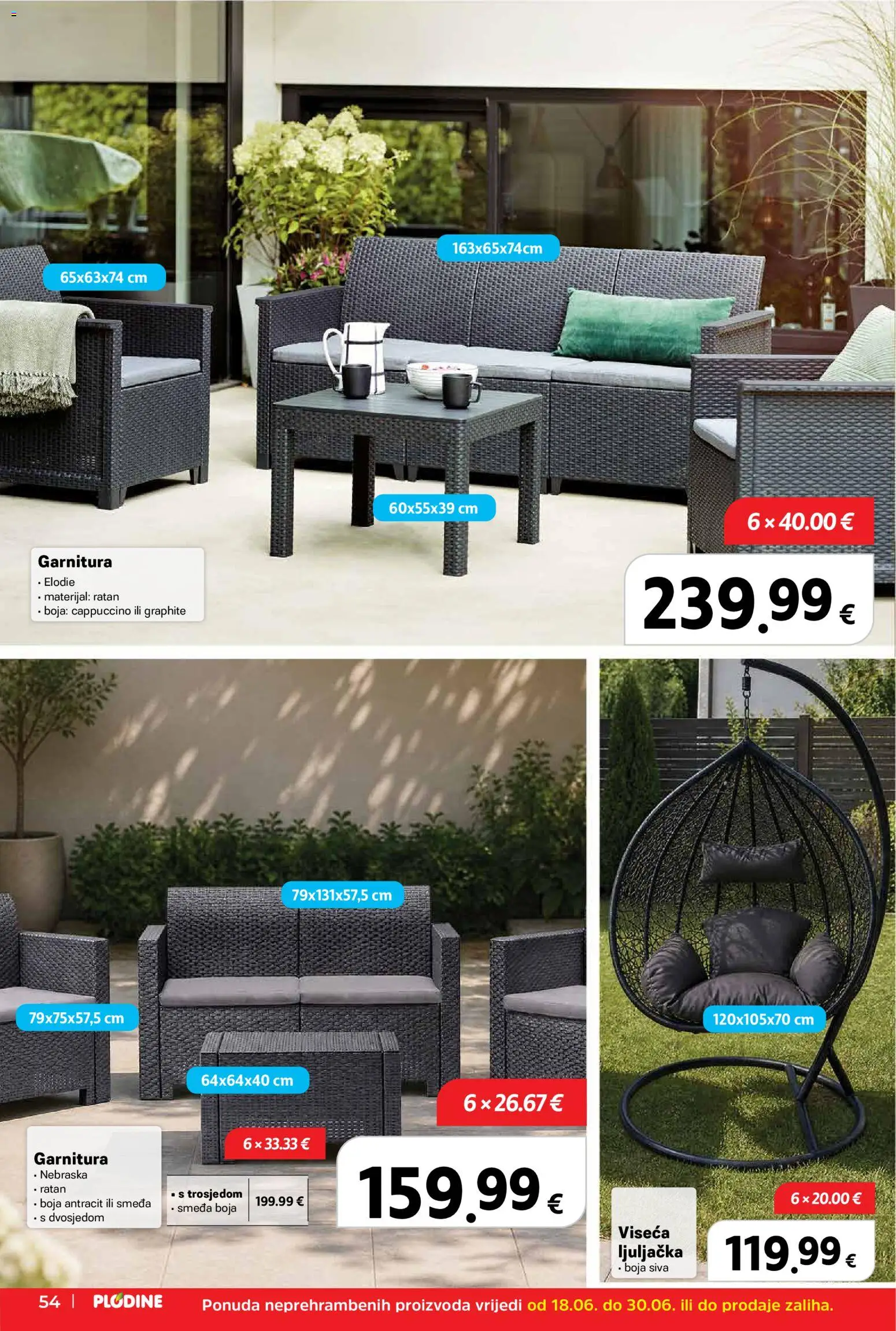 Plodine katalog | vrijedi od 18.06.2026 | Stranica: 54 | Proizvodi: Ljuljačka, Cappuccino