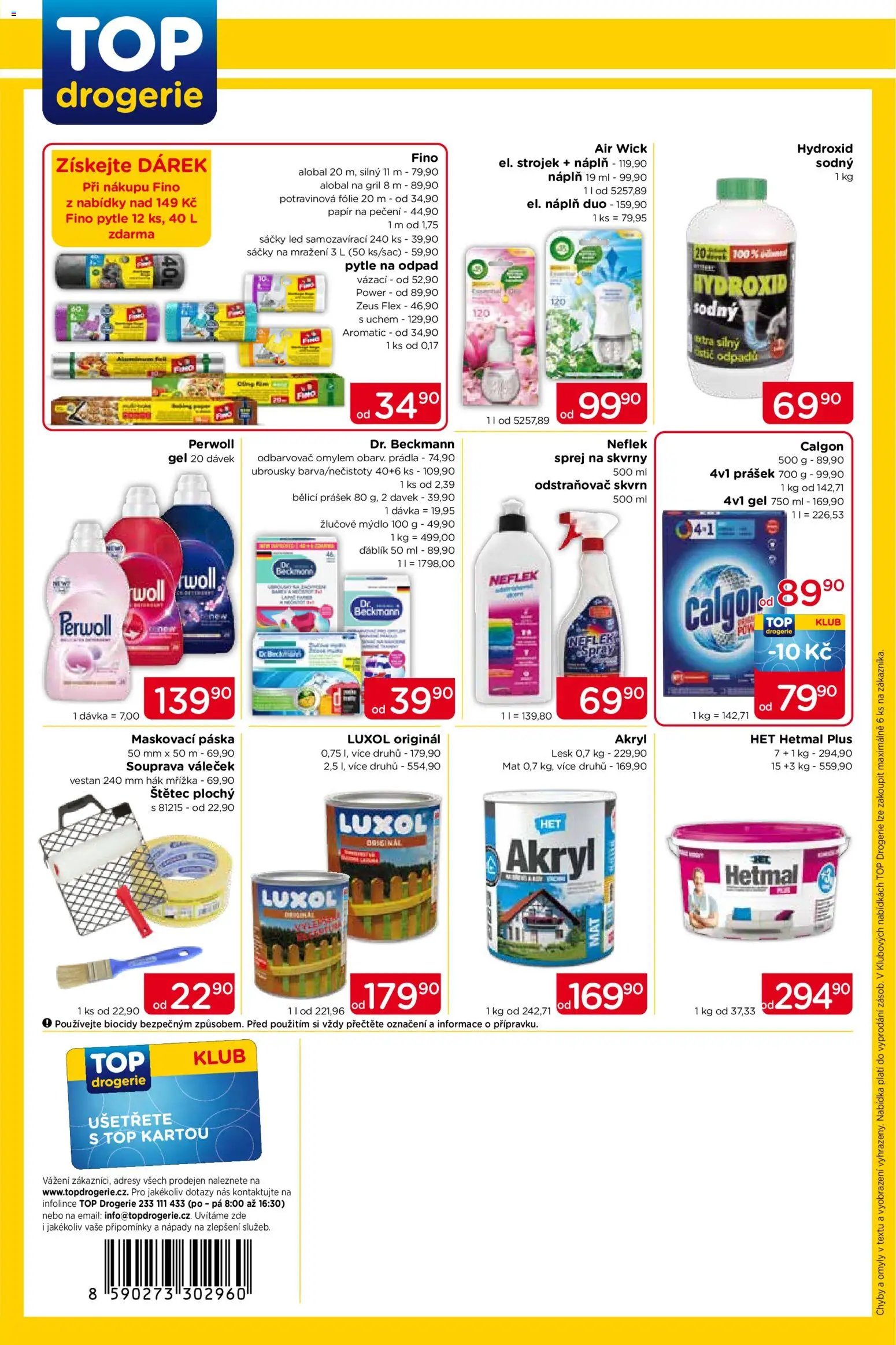 Top drogerie leták od 17.09.2026 | Strana: 4 | Produkty: Fólie, Potravinová folie, Drogerie, Luxol