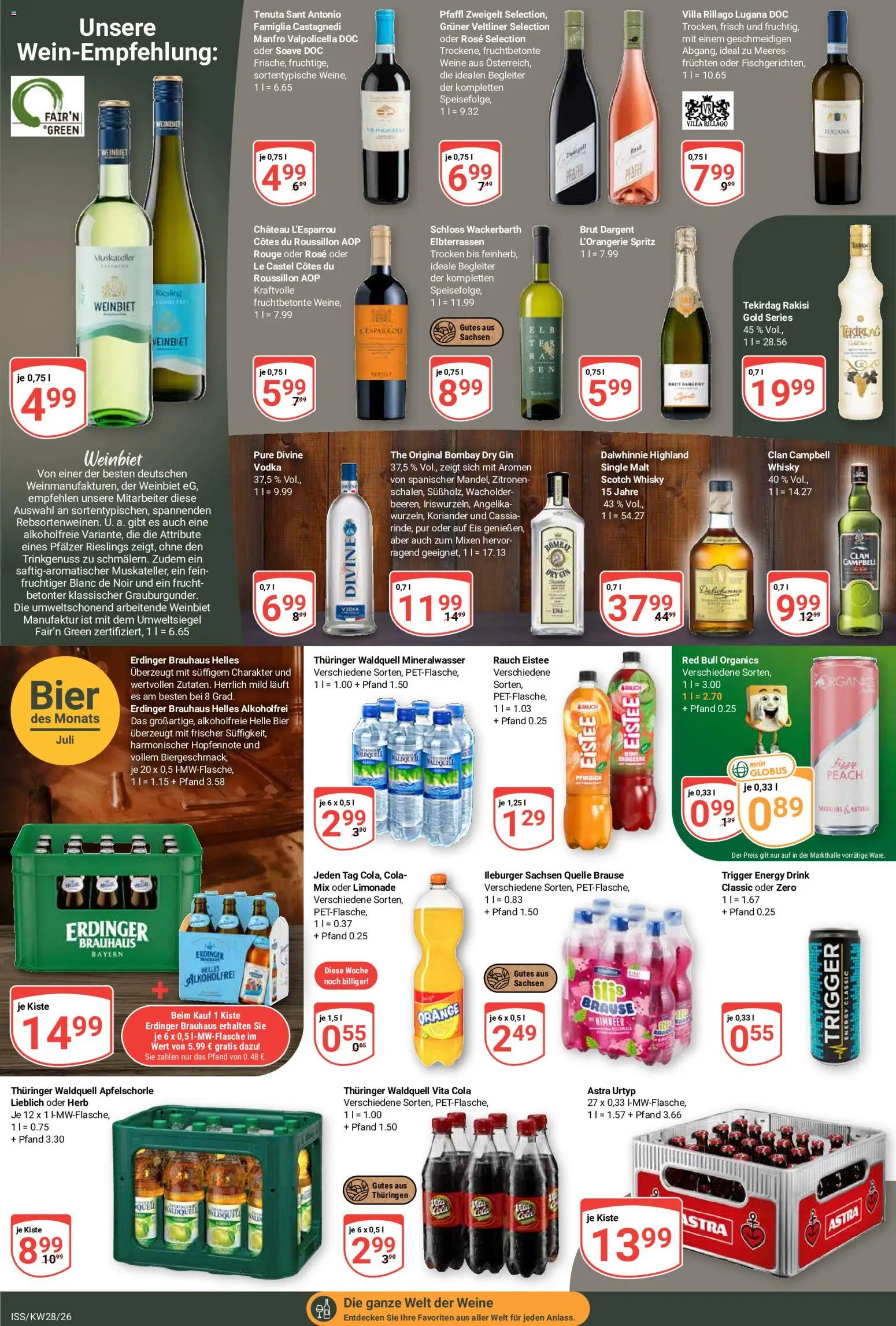 Globus Prospekt – gültig ab 06.07.2026 | Seite: 21 | Produkte: Energy, Bier, Rouge, Eis