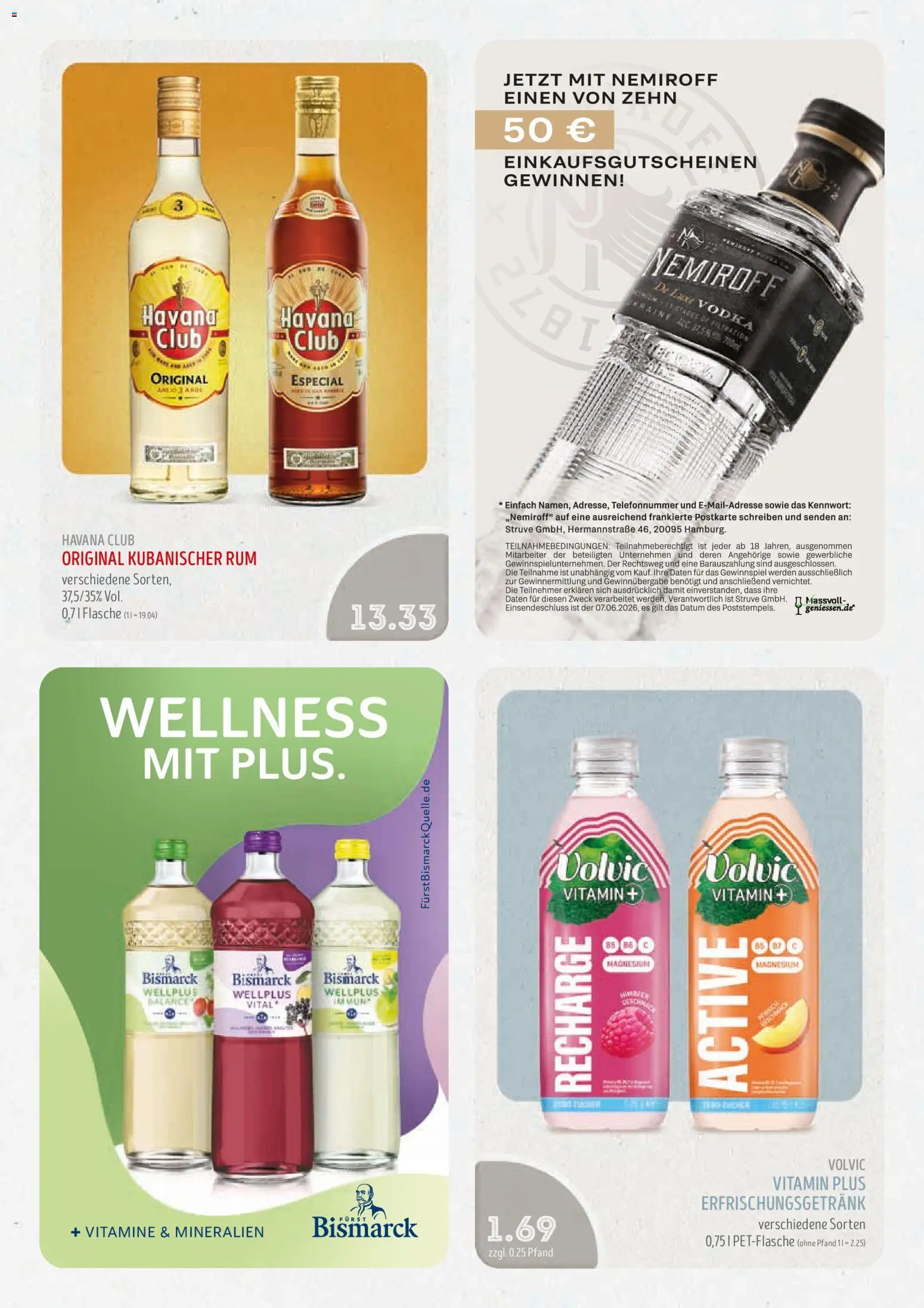 Edeka Struve Prospekt 	 – gültig ab 18.05.2026 | Seite: 15 | Produkte: Havana club, Rum, Vodka, Volvic
