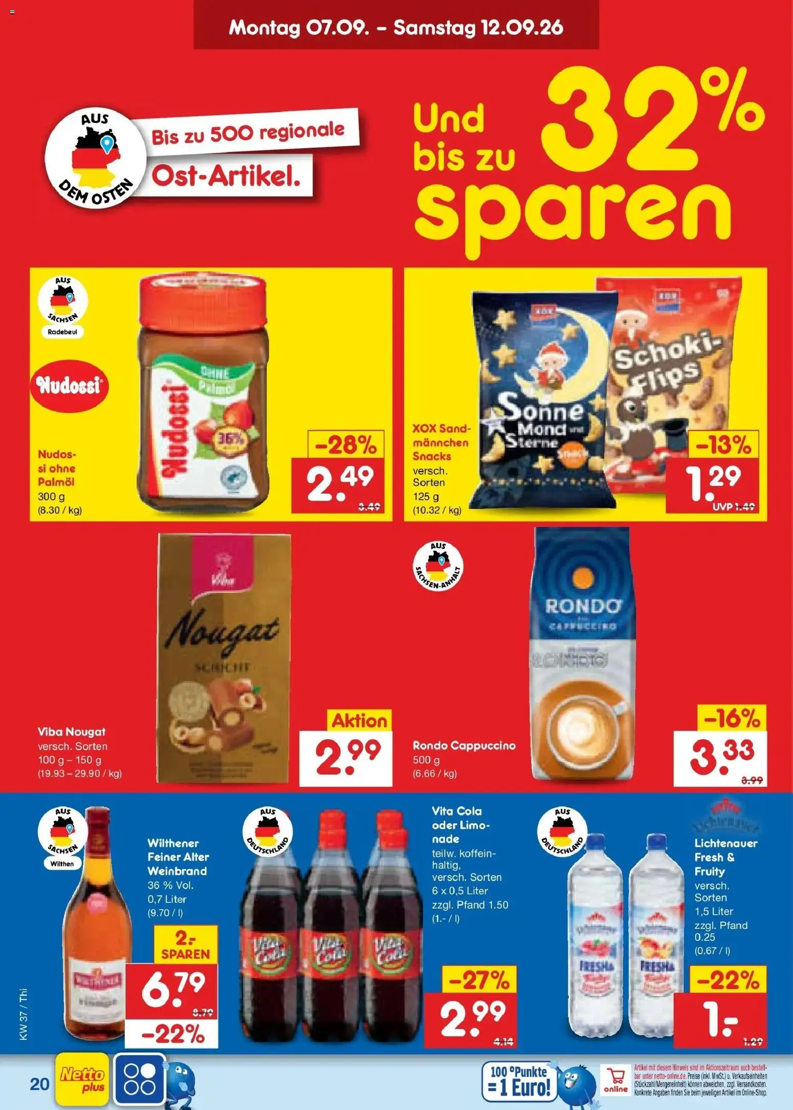 Netto Marken-Discount Prospekt Pirna – gültig ab 07.09.2026 | Seite: 28 | Produkte: Cola, Wilthener, Vita cola