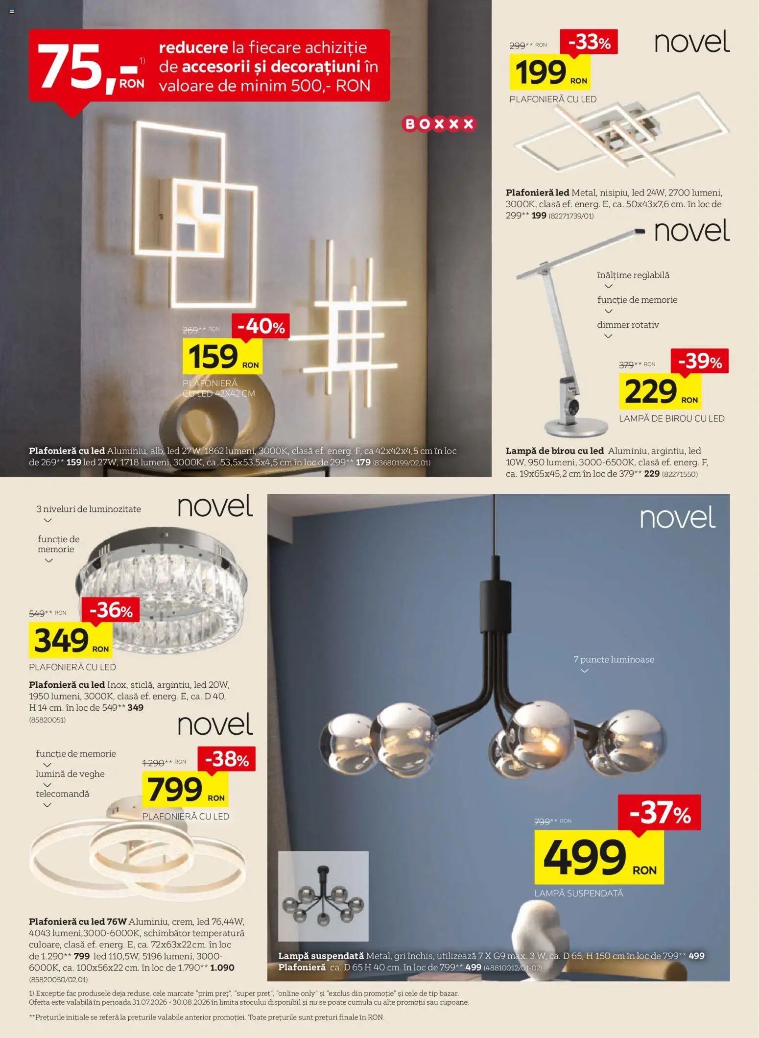 Noul catalog XXXLutz – valabil de la 03.08.2026 | Pagină: 6 | Produse: Memorie, Plafonieră, Babak, Lampă De Birou