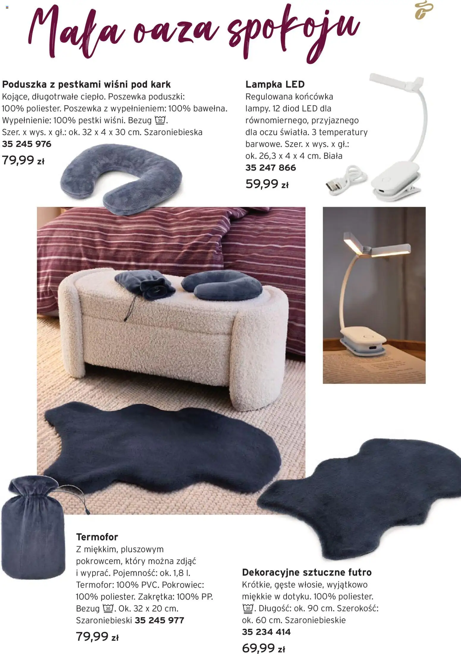 Tchibo promocje od 06.10.2026 | Strona: 5 | Produkty: Oaza, Poduszka, Lampka led, Termofor