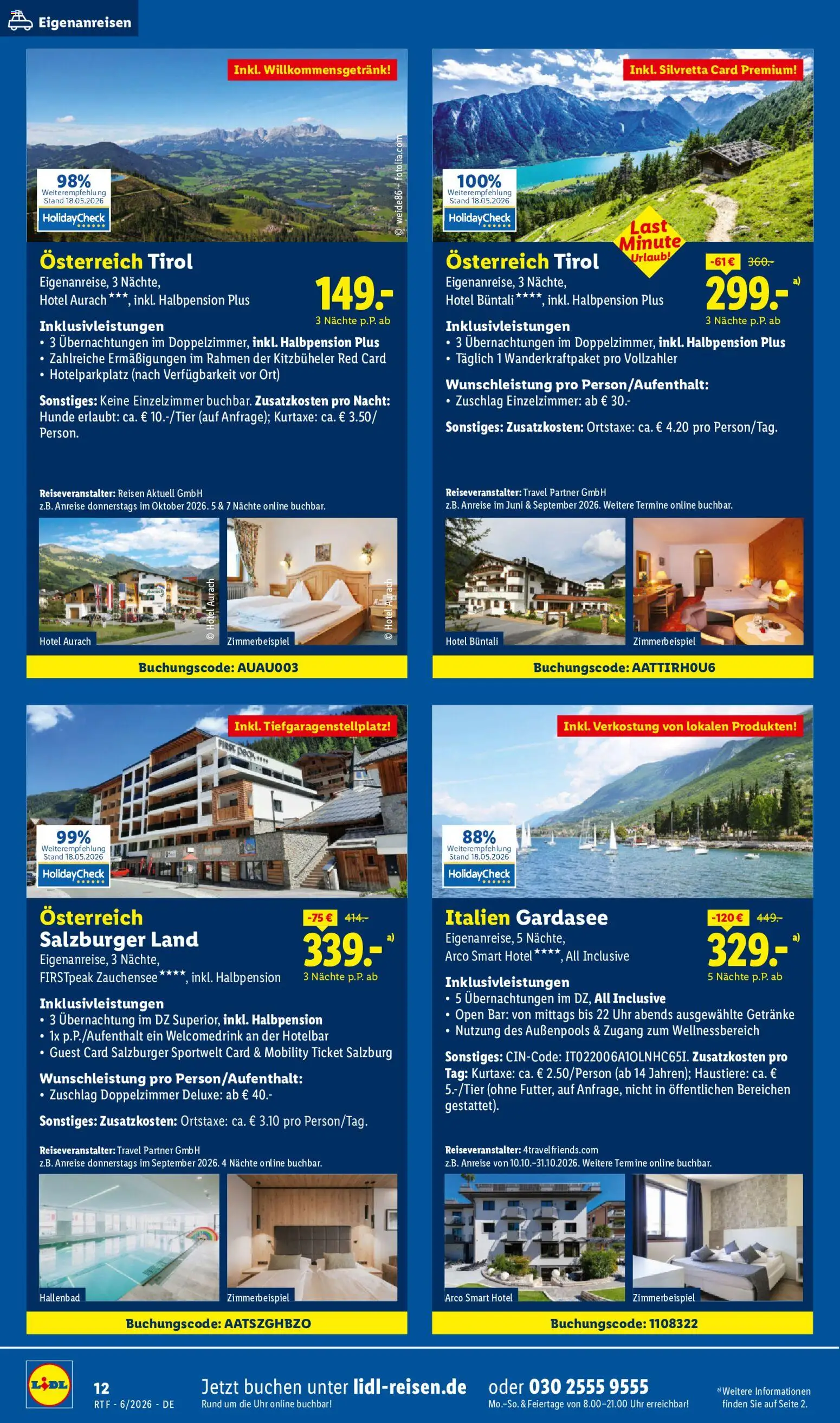 Lidl Reisen Reise-Highlights – gültig ab 13.06.2026 | Seite: 12 | Produkte: Uhr