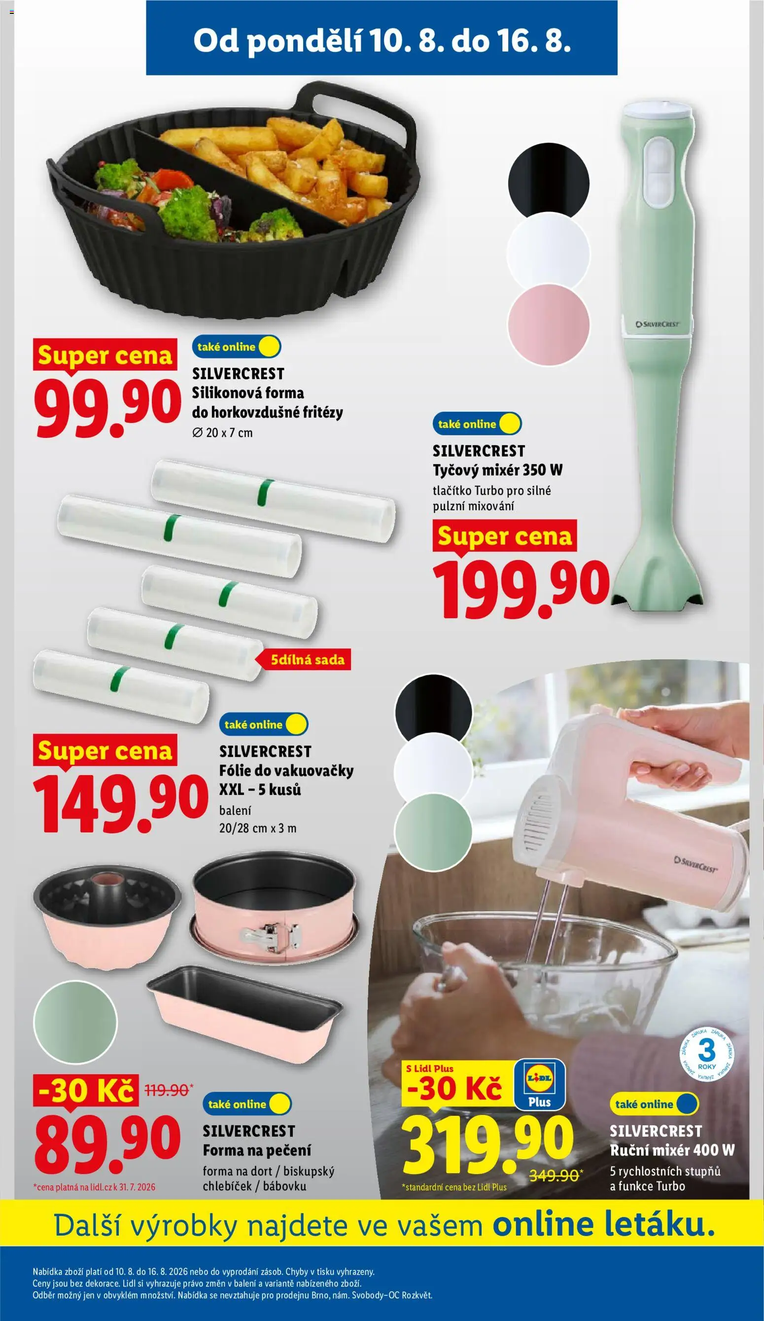 Lidl leták - Spotřební zboží od 10.08.2026 | Strana: 5 | Produkty: Forma, Forma na dort, Dort, Fólie do vakuovačky