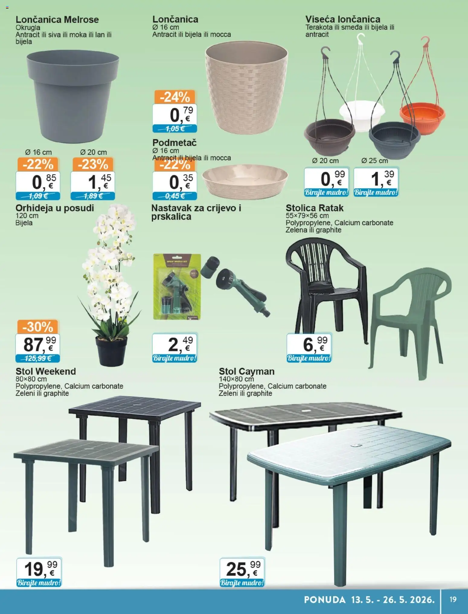 KTC katalog | vrijedi od 13.05.2026 | Stranica: 19 | Proizvodi: Orhideja, Stol, Stolica