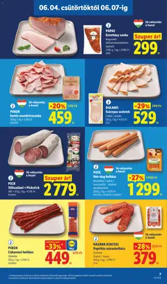 PIKOK Cabanossi kolbász, Többféle, 120 g - amely érvényes a következő dátumtól: 04.06.2026 | Oldal: 7