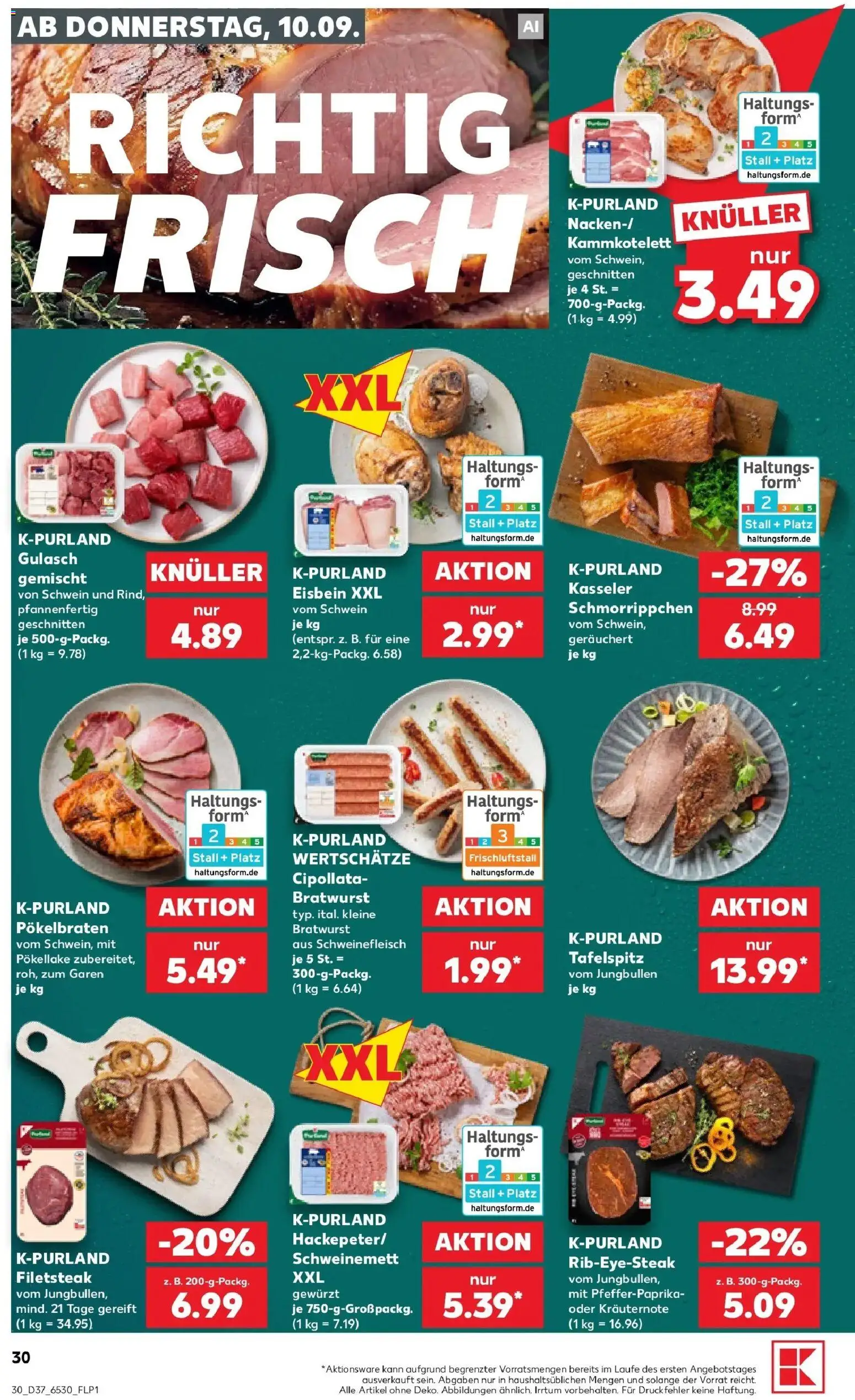 Prospekt Kaufland ab 07.09.2026 » Angebote Online zum Blättern | Seite: 39 | Produkte: Tafelspitz, Bratwurst, Gulasch, Schweinefleisch