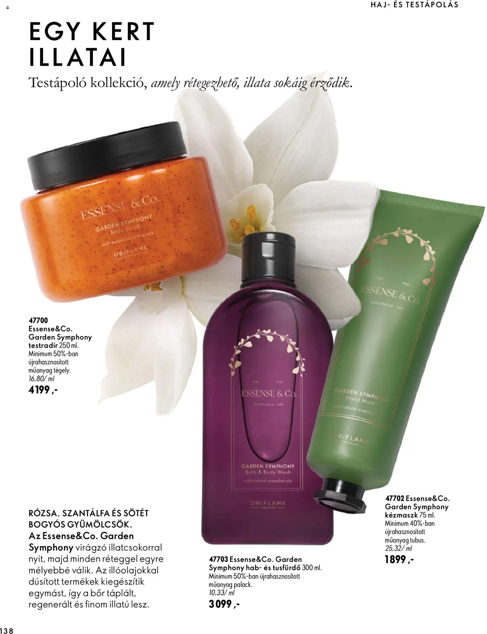 Oriflame akciós ujság - amely érvényes a következő dátumtól: 2026.11.11. | Oldal: 138 | Termékek: Hab, Body, Bor, Testápoló