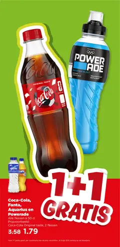 Coca-Cola, Fanta, Aquarius en Powerade, Alle flessen à 50 cl - Voorbeeld van een folder van Plus, geldig van 06.05.2026 | Pagina: 12 | Producten: Kan, Coca Cola, Fanta, Festék