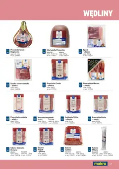 Pogląd oferty "Makro gazetka - Produktów marek własnych dla profesjonalnej Gastronomii" - ważna od 01.03.2026 | Strona: 17 | Produkty: Szynka, Prosciutto, Wędliny, Szynka szwarcwaldzka