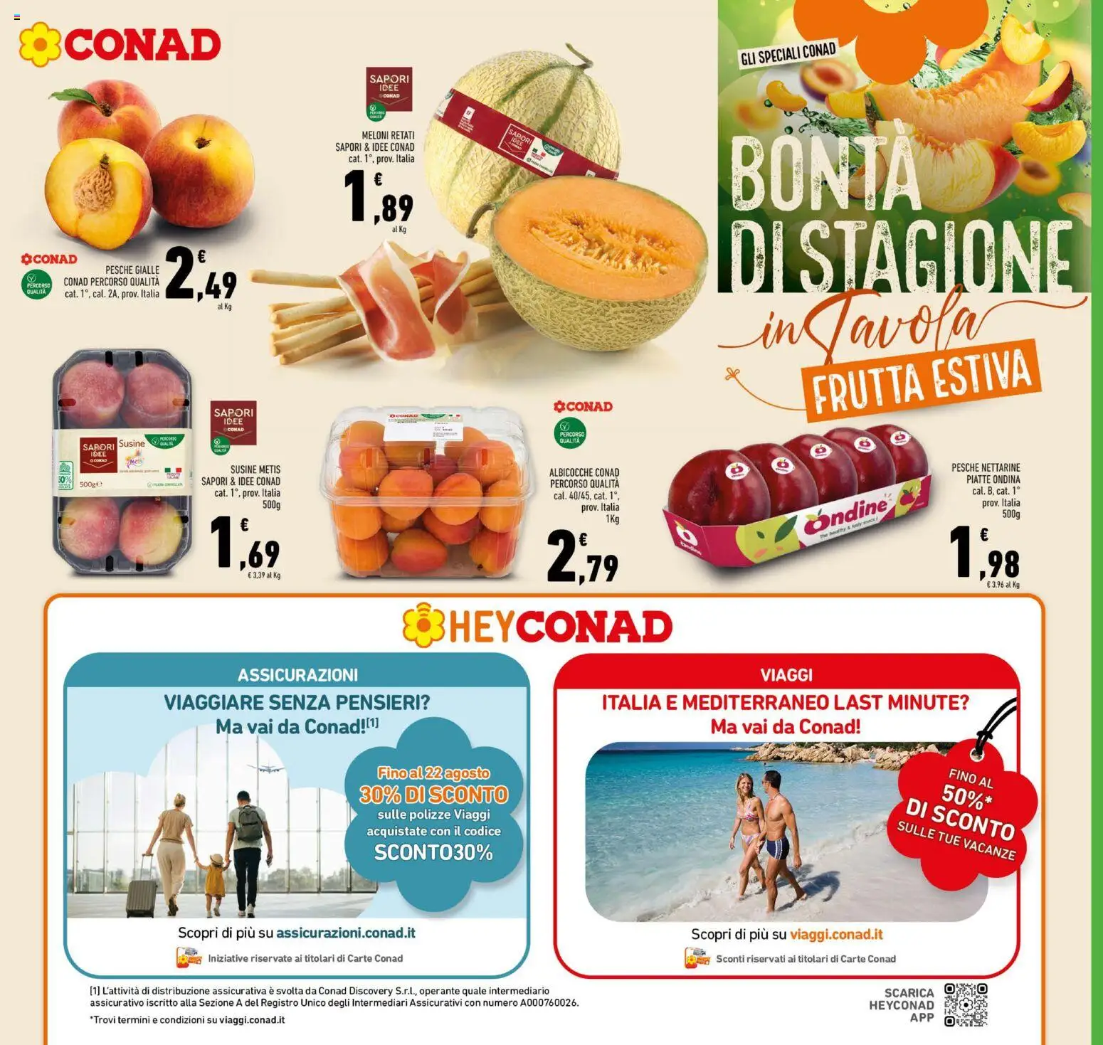 Volantino Conad del 29/07/2026 | Pagina: 3 | Prodotti: Frutta, The, Albicocche, Susine