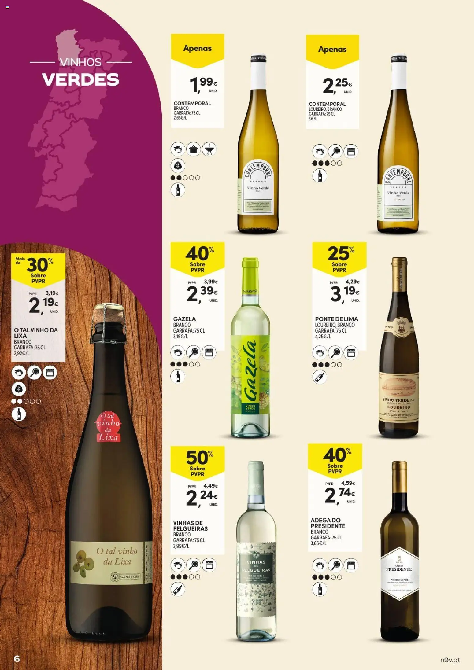 Continente Açores Vinhos, Enchidos e Queijos │ válido de 22/09/2026 | Página: 6 | Produtos: Lixa, Vinho, Lima
